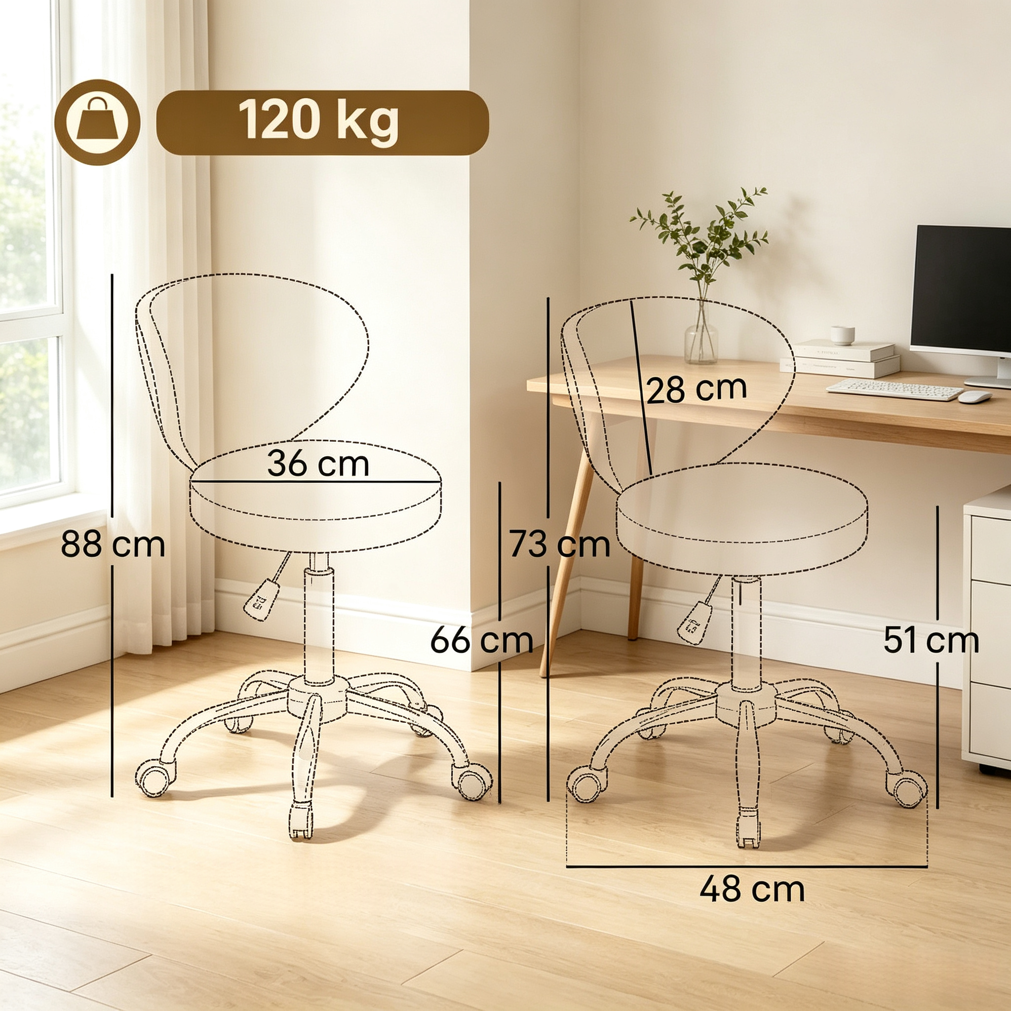 Détail du chaise de salle à manger