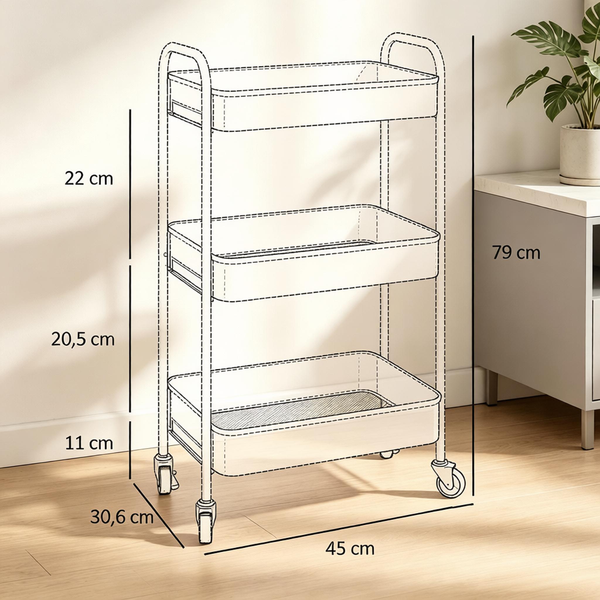 Dimensions du servante à outils