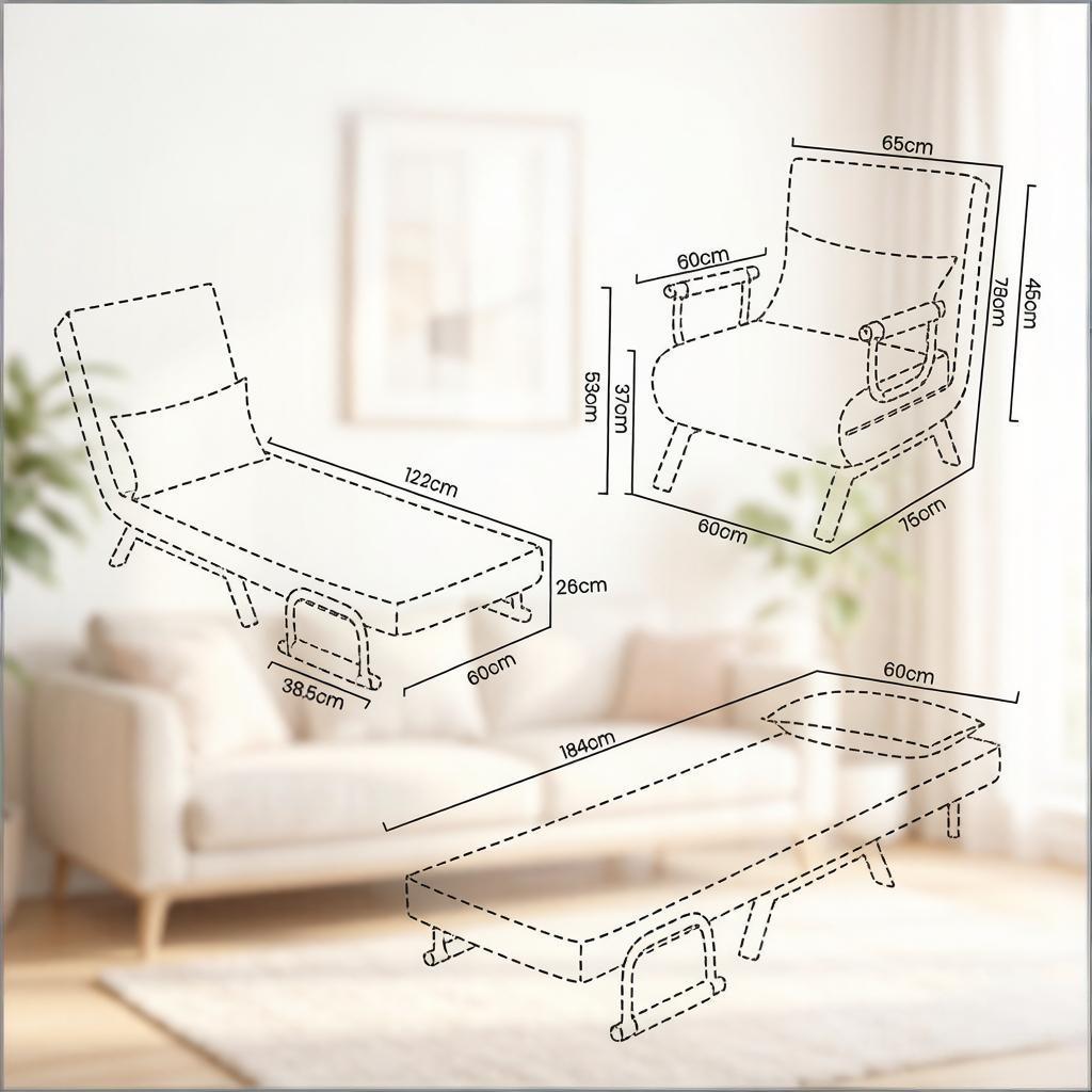 Dimensions du canapé convertible