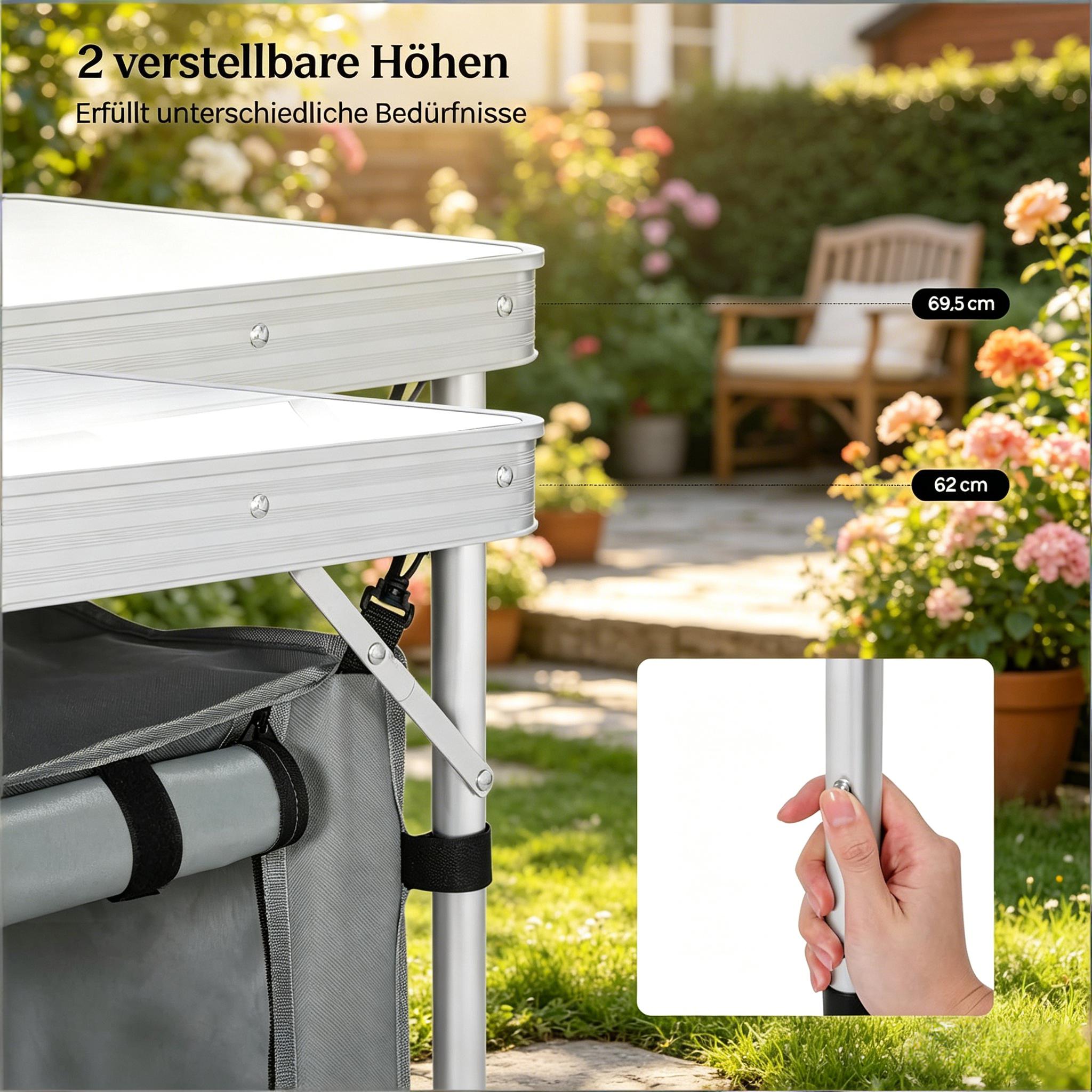 Détail du table d'extérieur