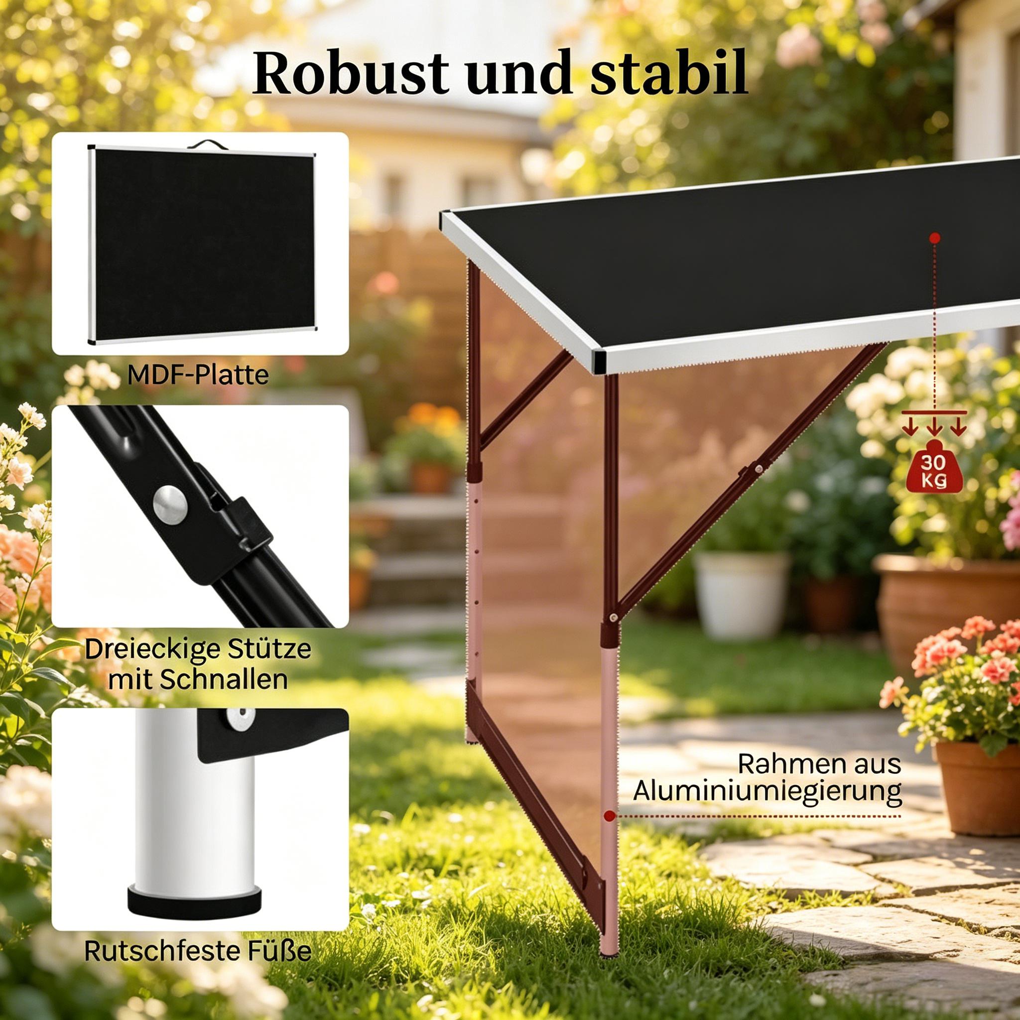 Présentation du table d'extérieur