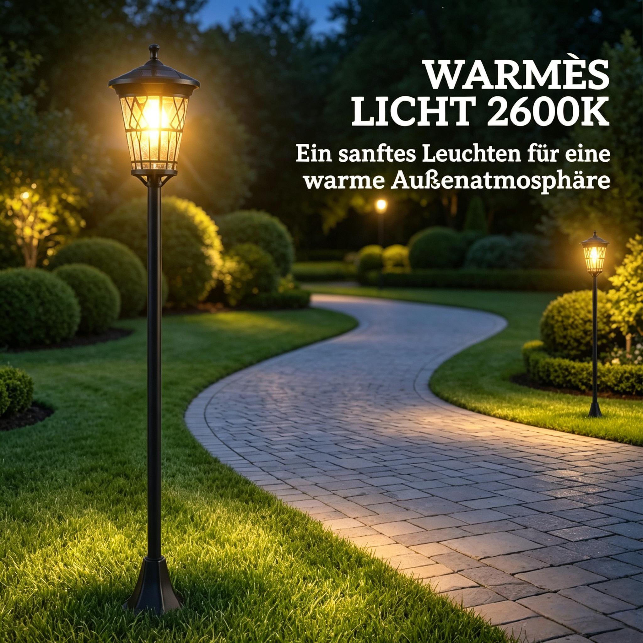 Lampadaire solaire chemin jardin