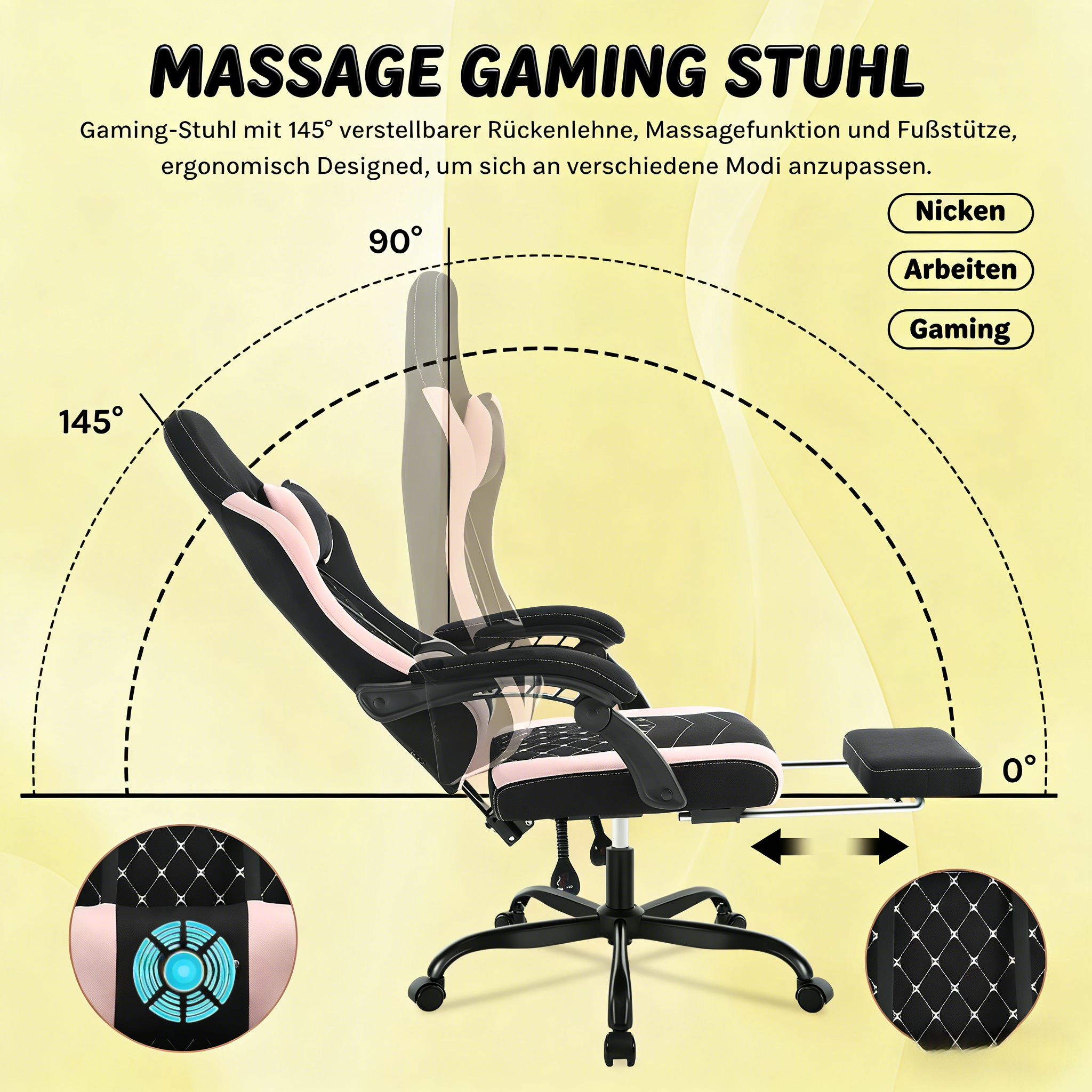 Détail du fauteuil de bureau