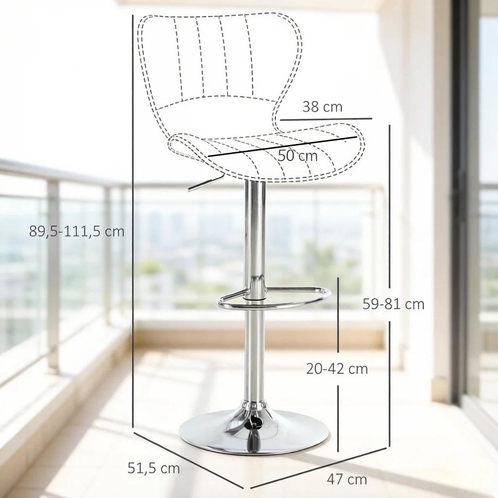 Dimensions du chaise de salle à manger