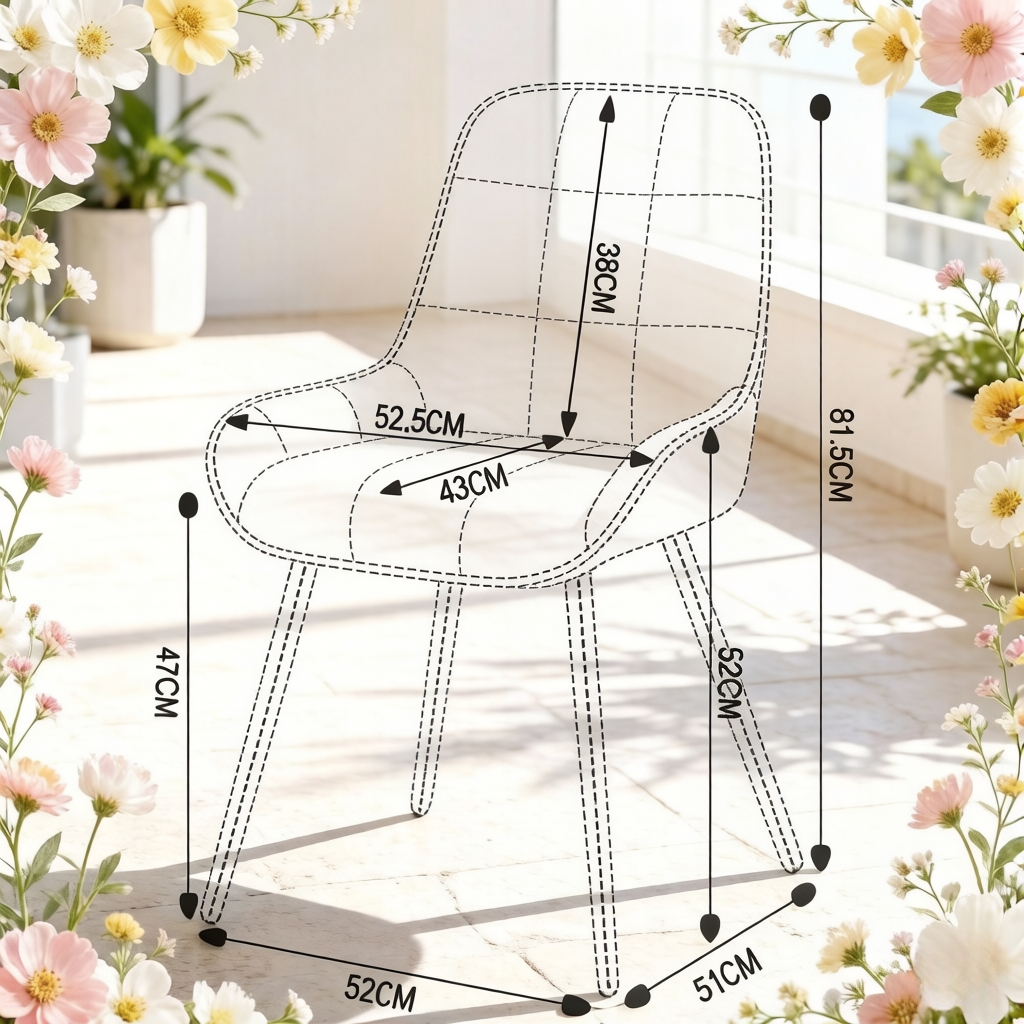 Dimensions du chaise de salle à manger