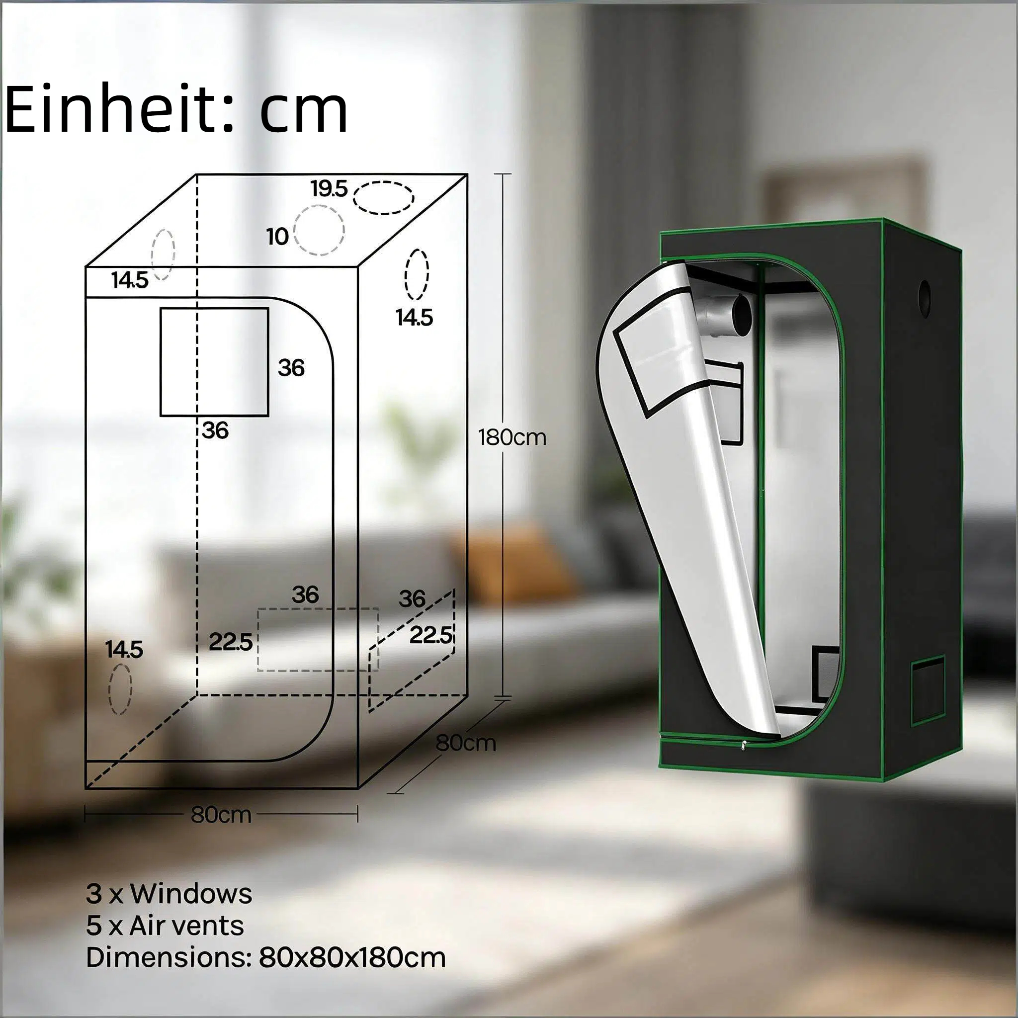 Dimensions du serre de jardin