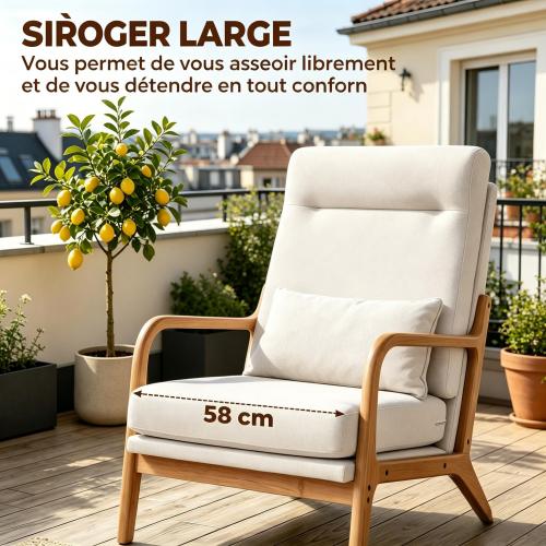 Tissu polyester aspect lin du fauteuil lounge