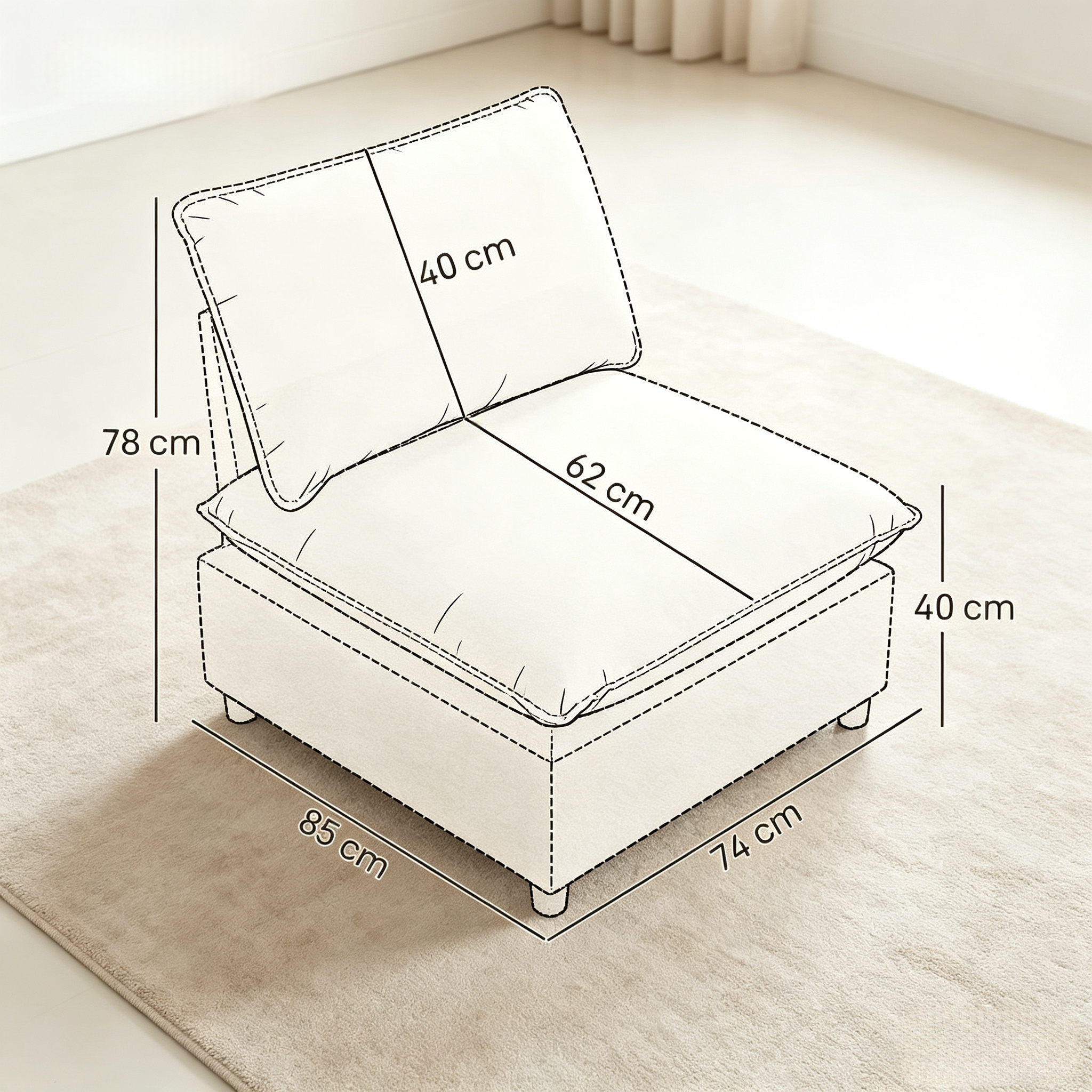 Dimensions du canapé