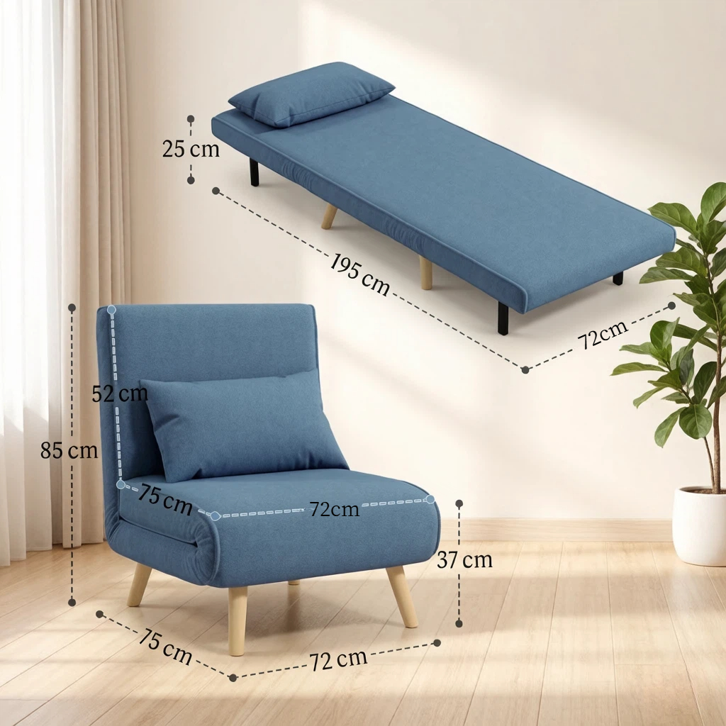 Dimensions du fauteuil d'appoint