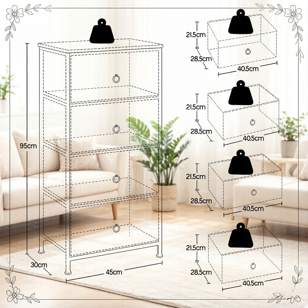 Dimensions du table de chevet