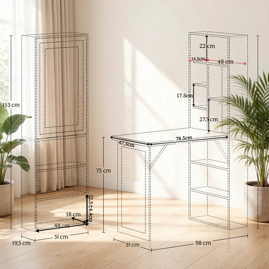 Dimensions du bureau