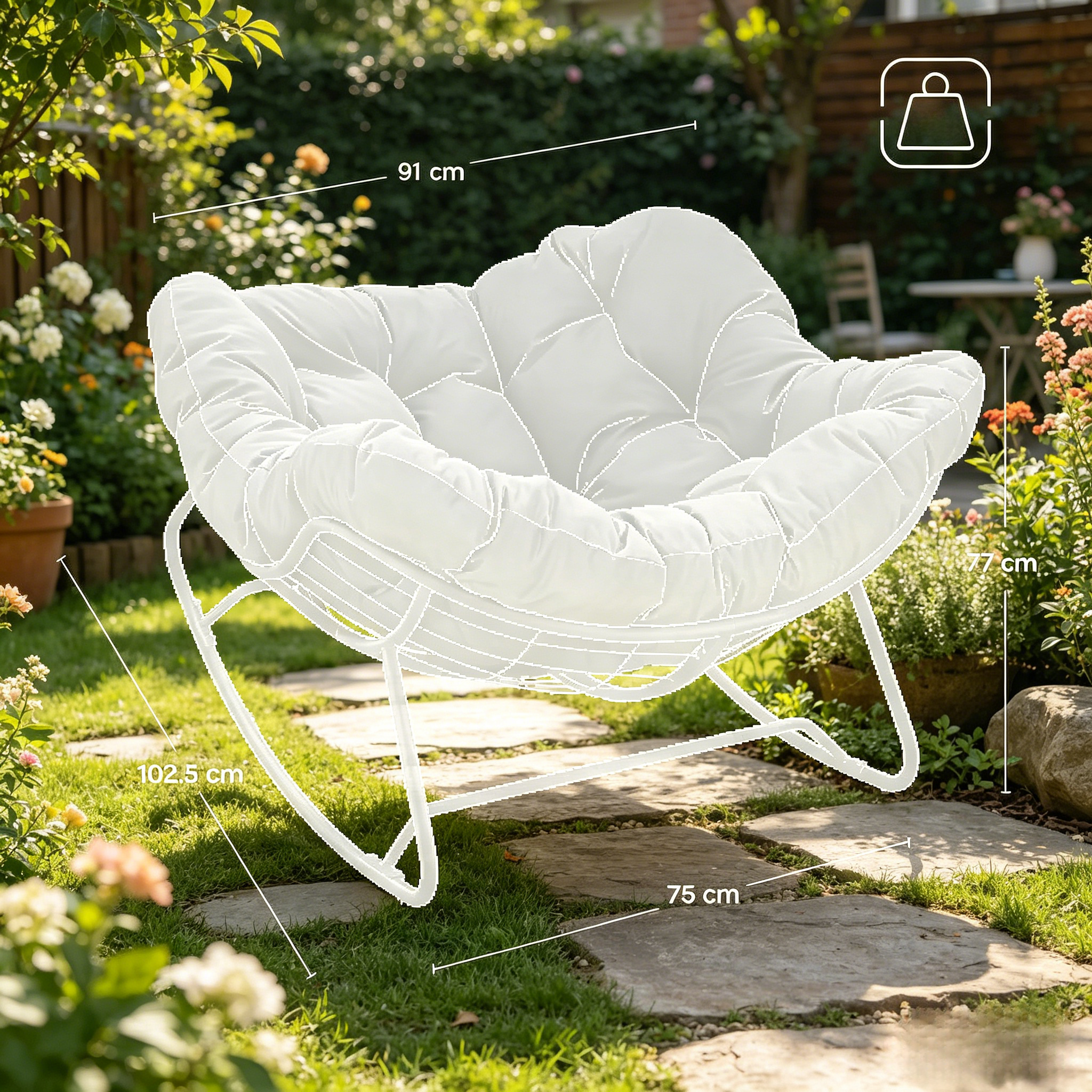 Dimensions du fauteuil à bascule