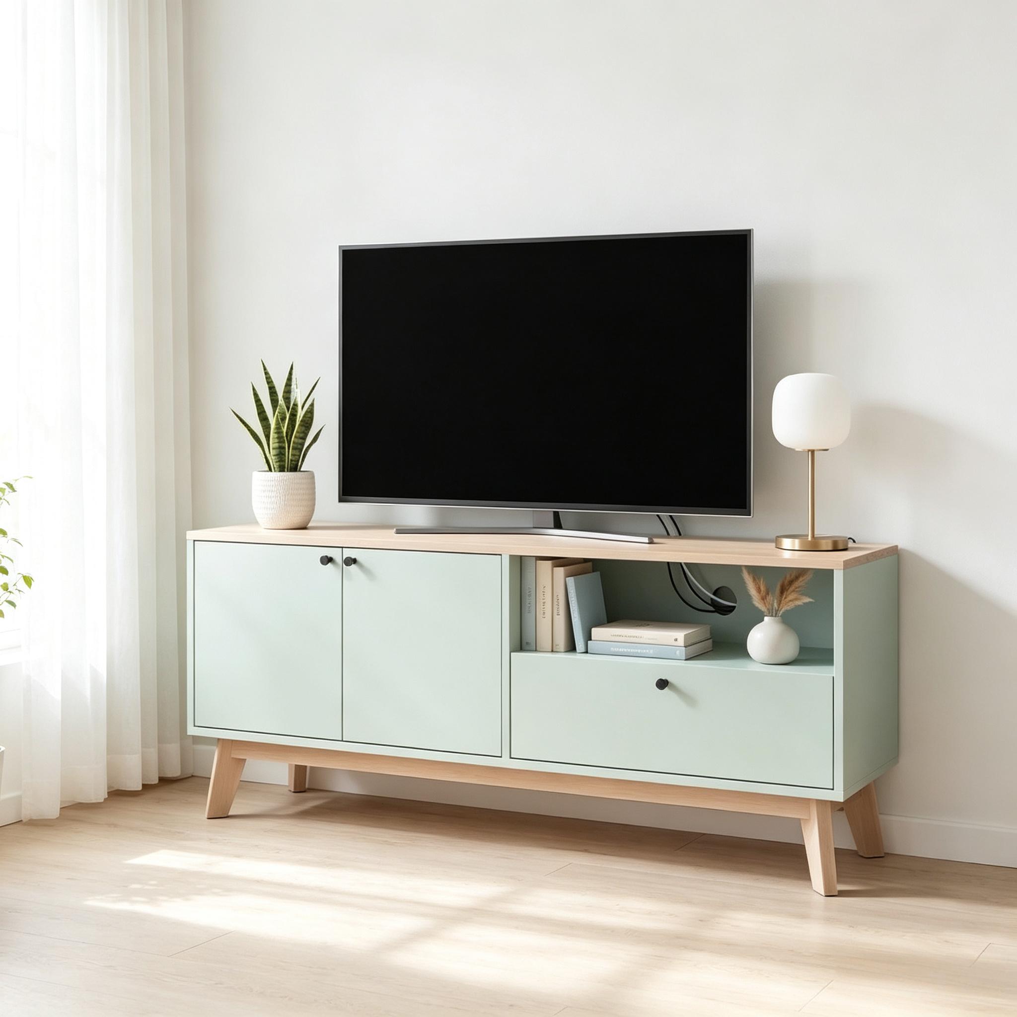 Détail du meuble TV