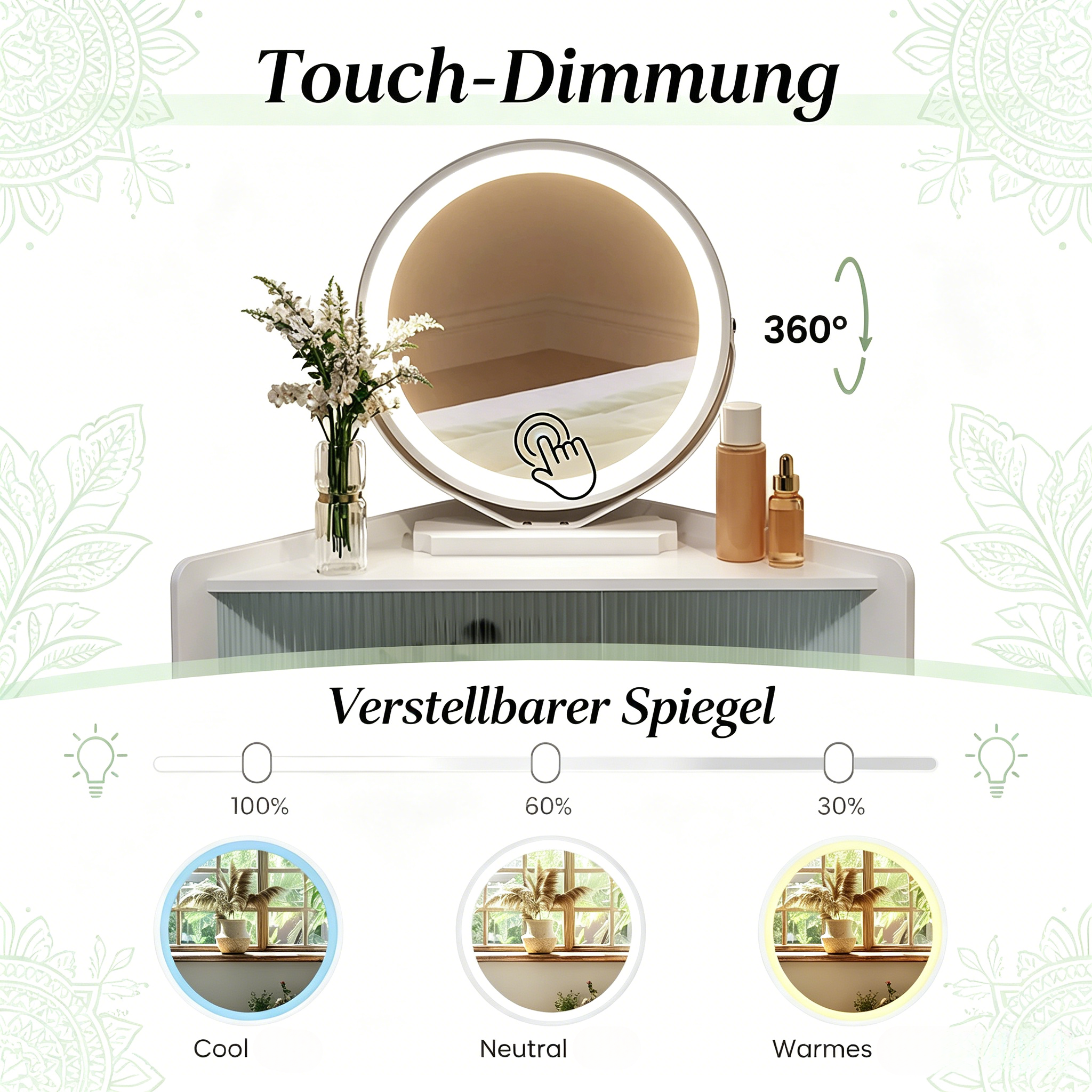 Détail du miroir