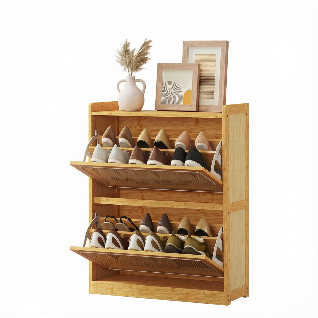 Détail du meuble à chaussures