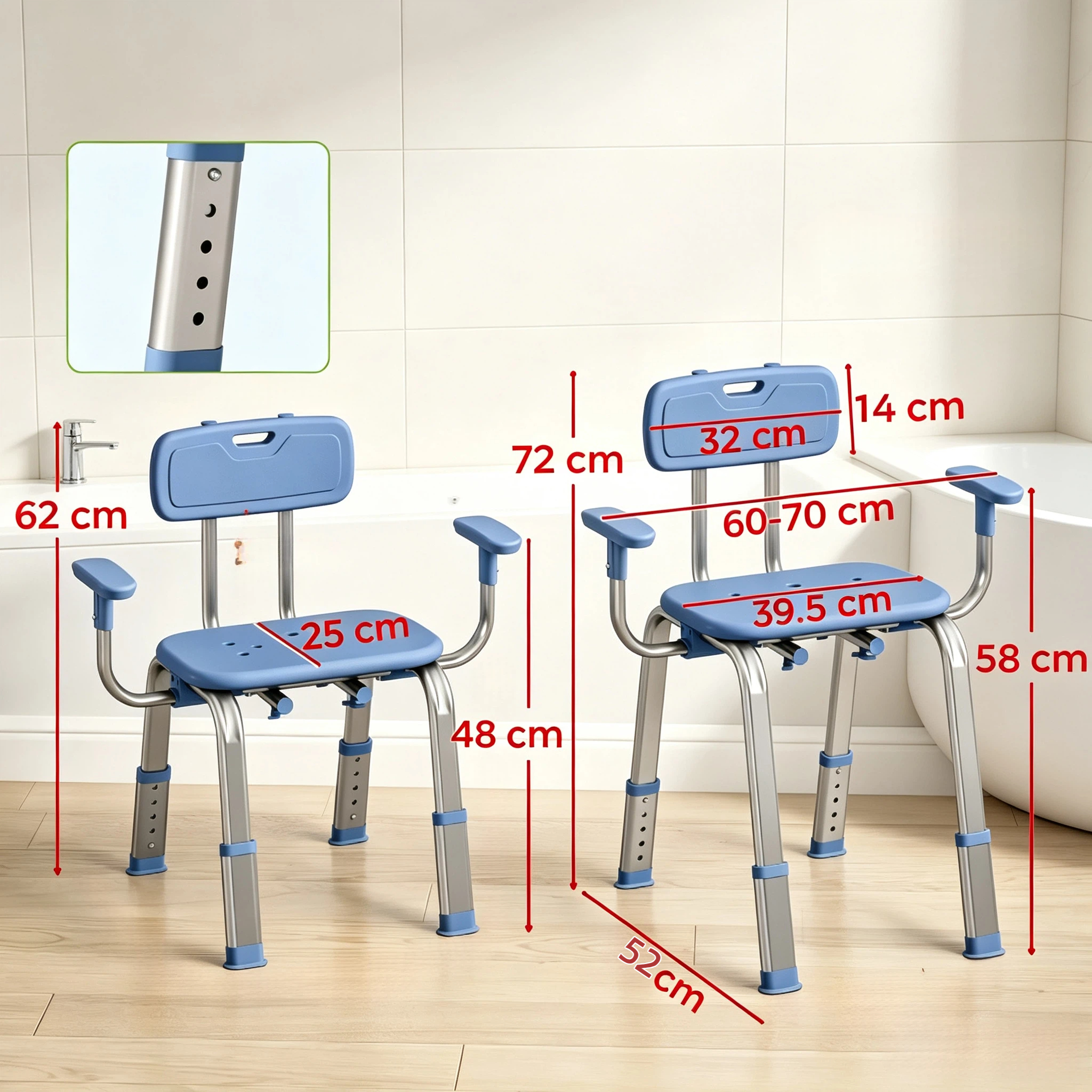 Dimensions du banc ou tabouret