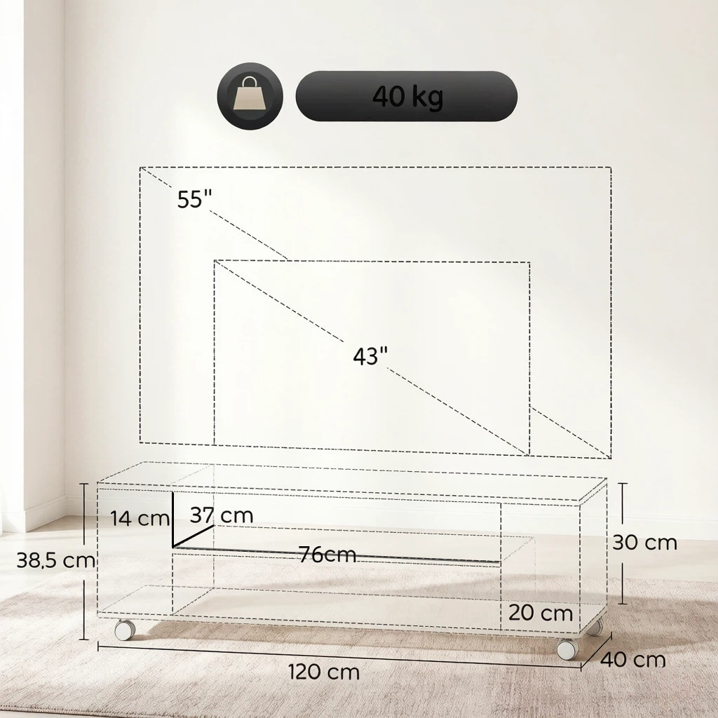 Dimensions du meuble TV