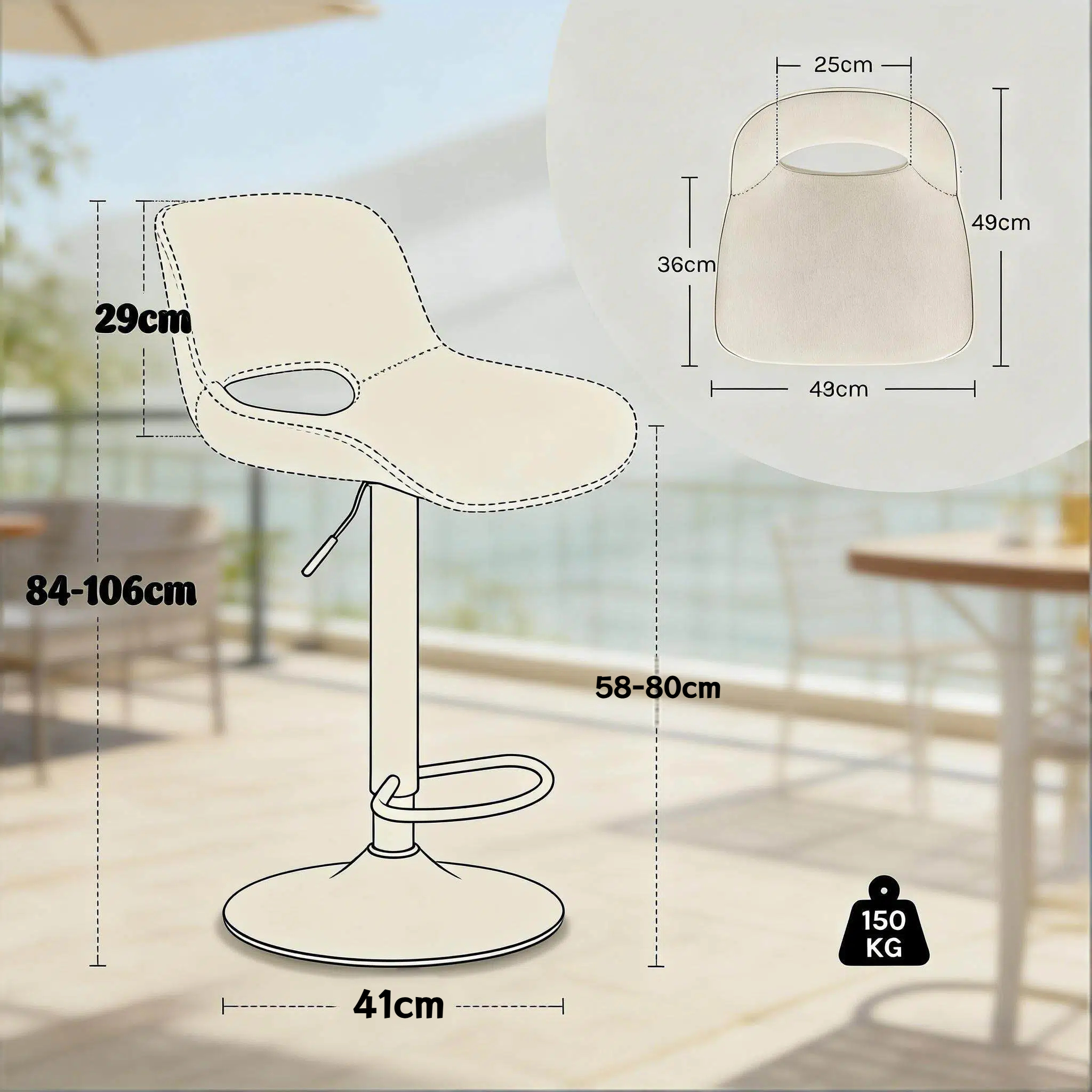 Présentation du chaise de salle à manger