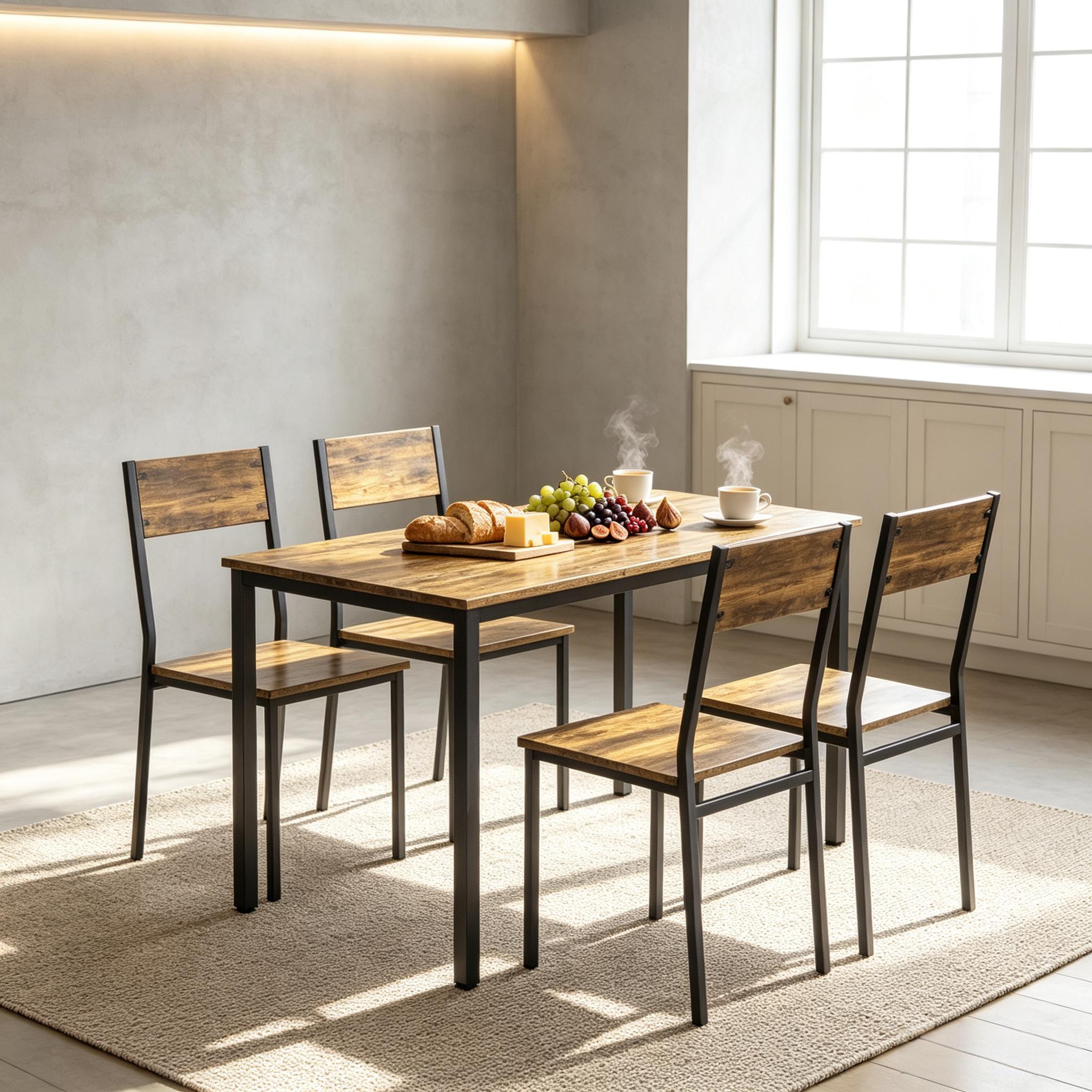 Détail du ensemble table et chaises