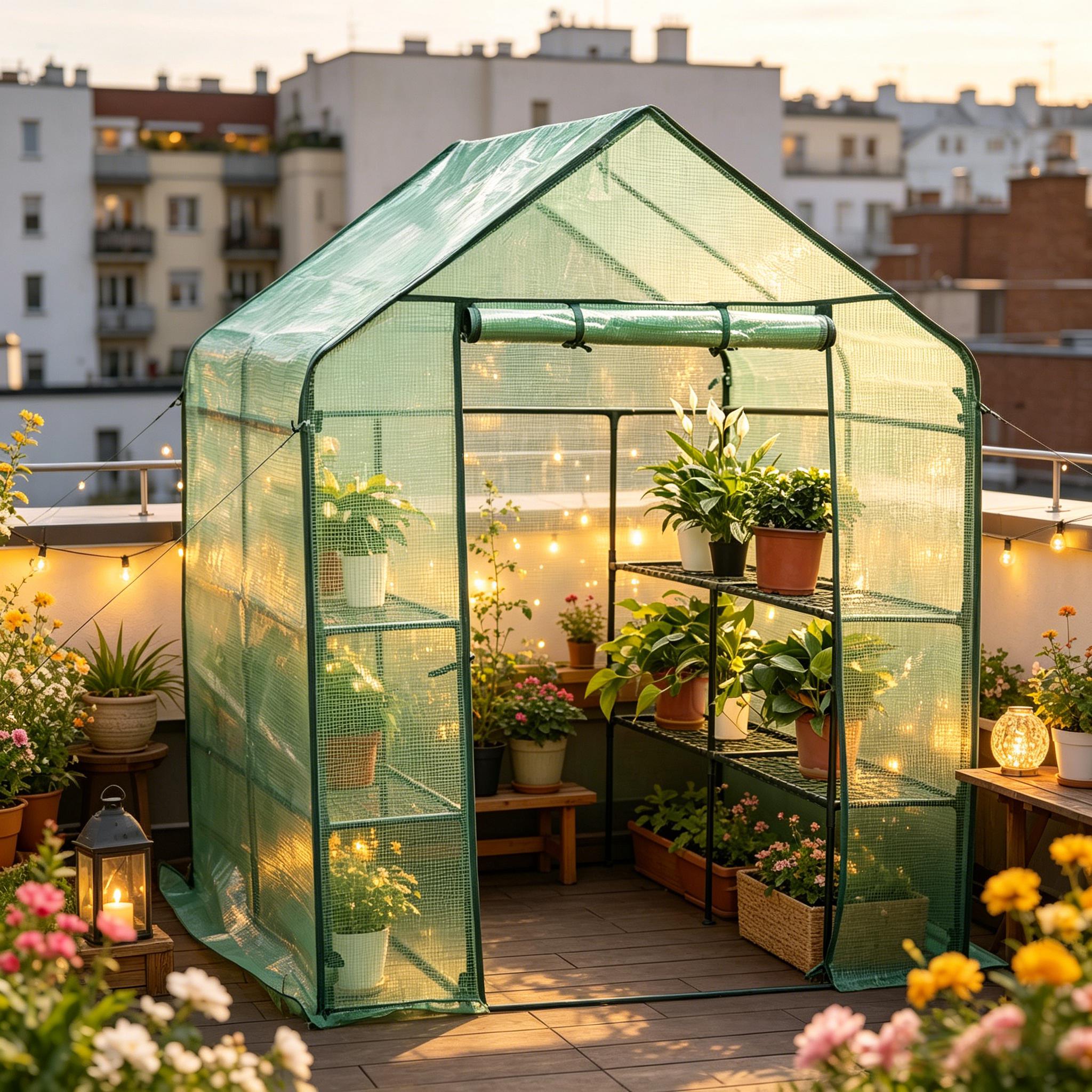Vue principale du serre de jardin