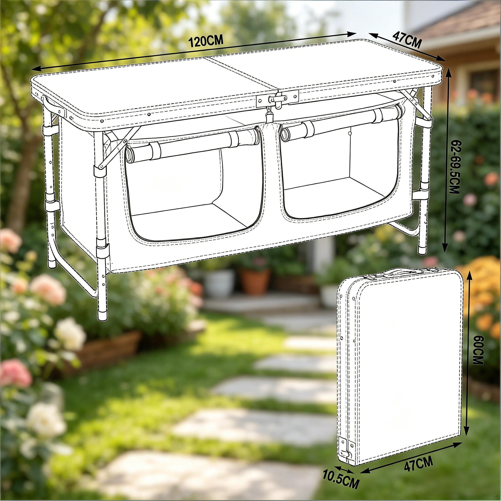 Dimensions du table d'extérieur