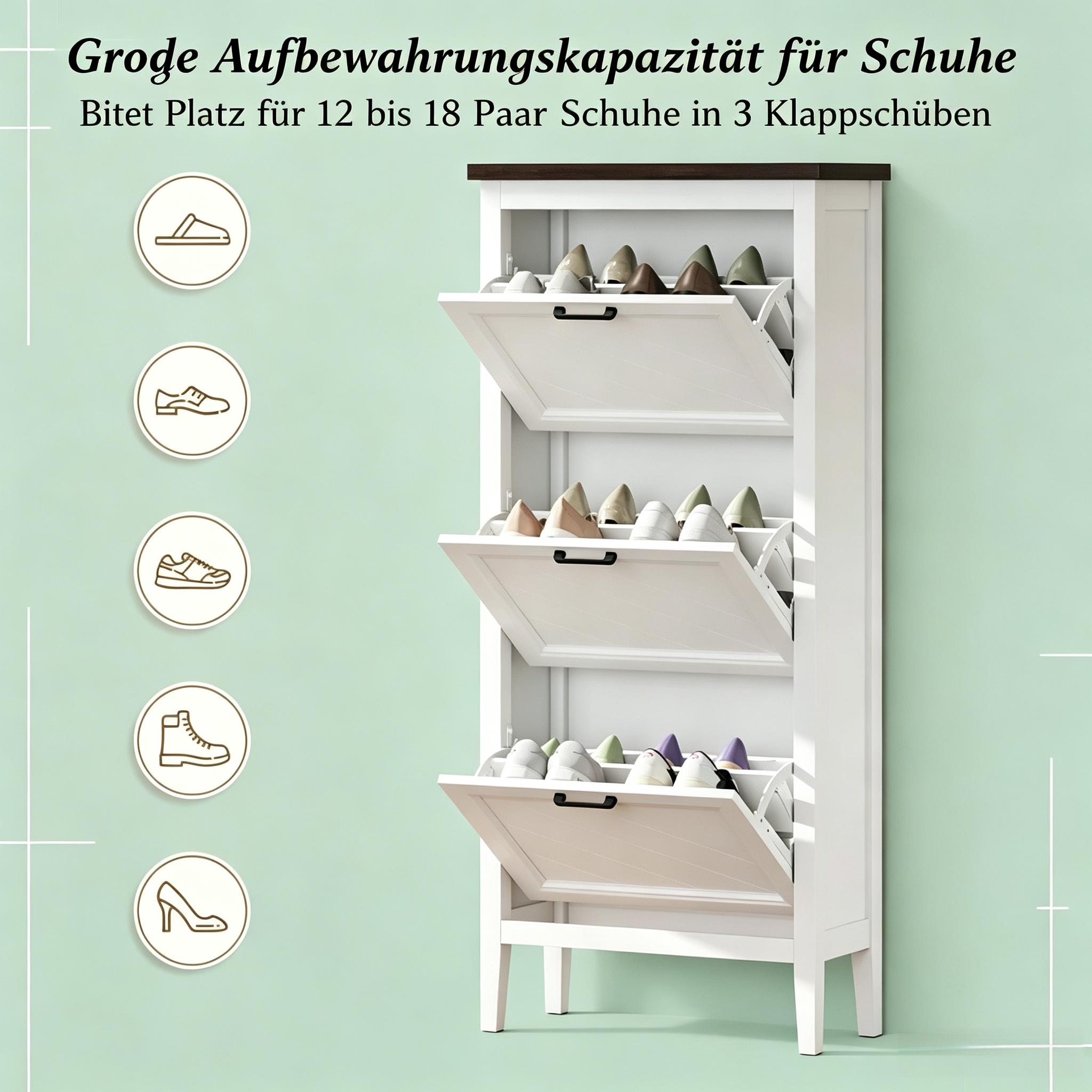Détail du meuble à chaussures