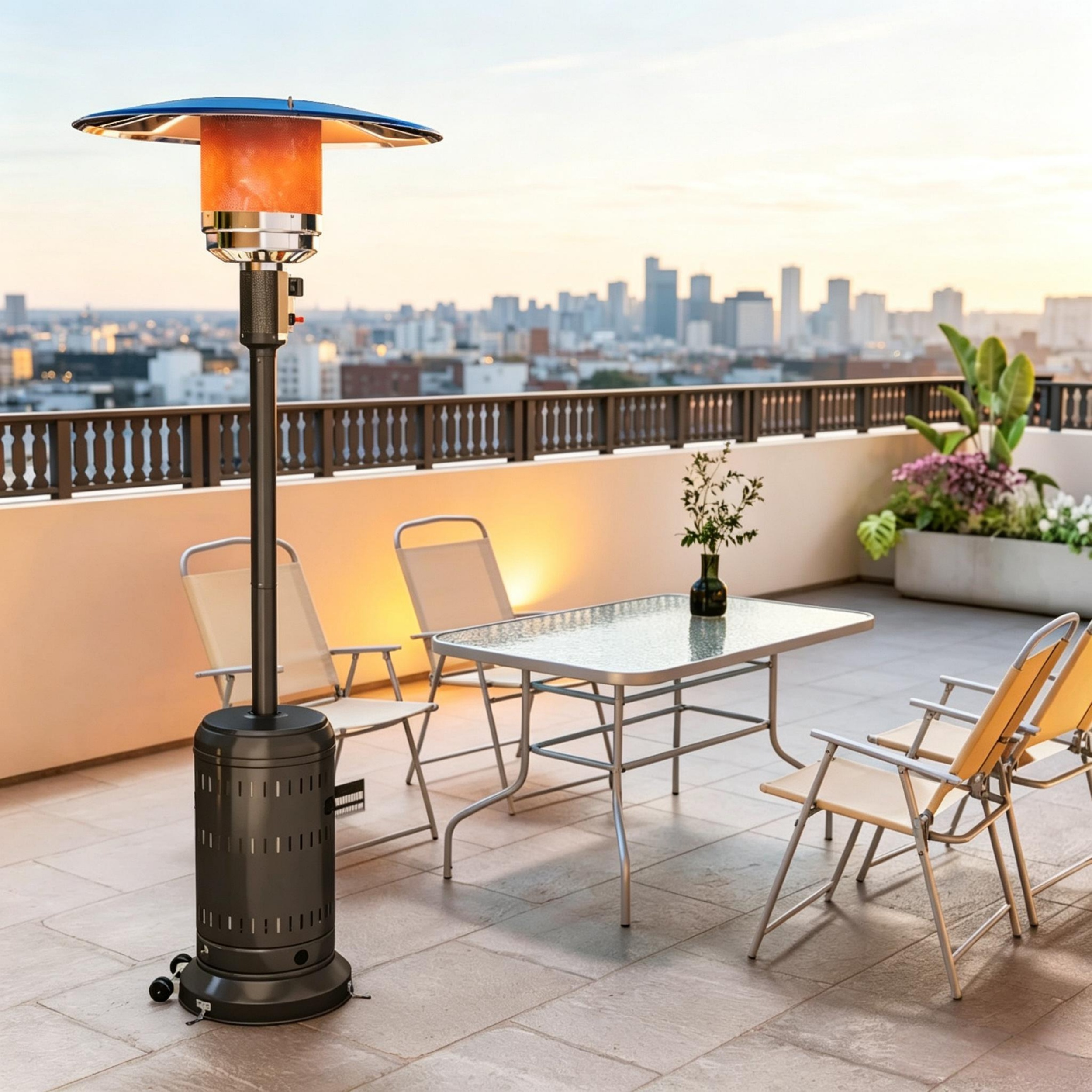 Socle, roues et logement bouteille gaz