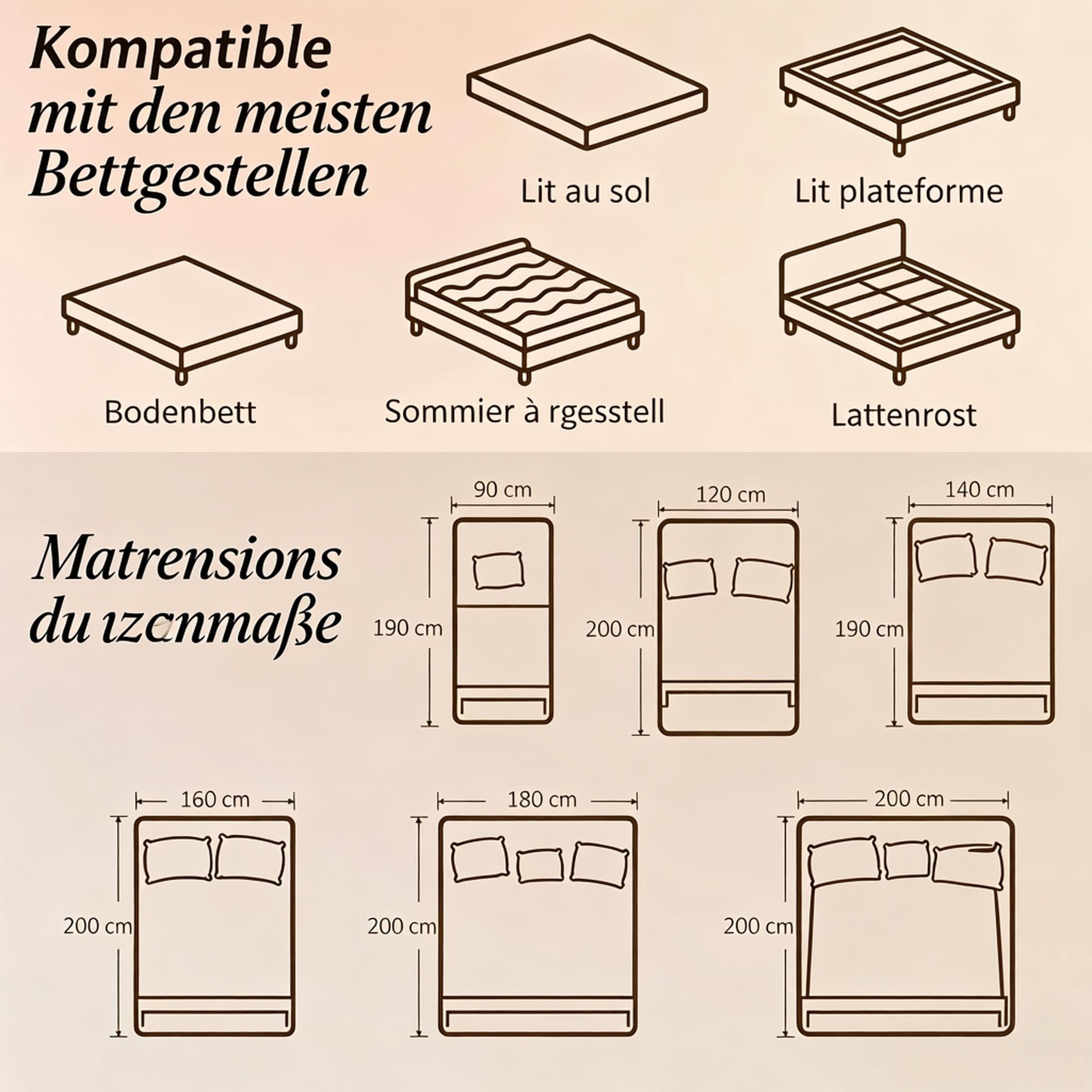 Dimensions du matelas