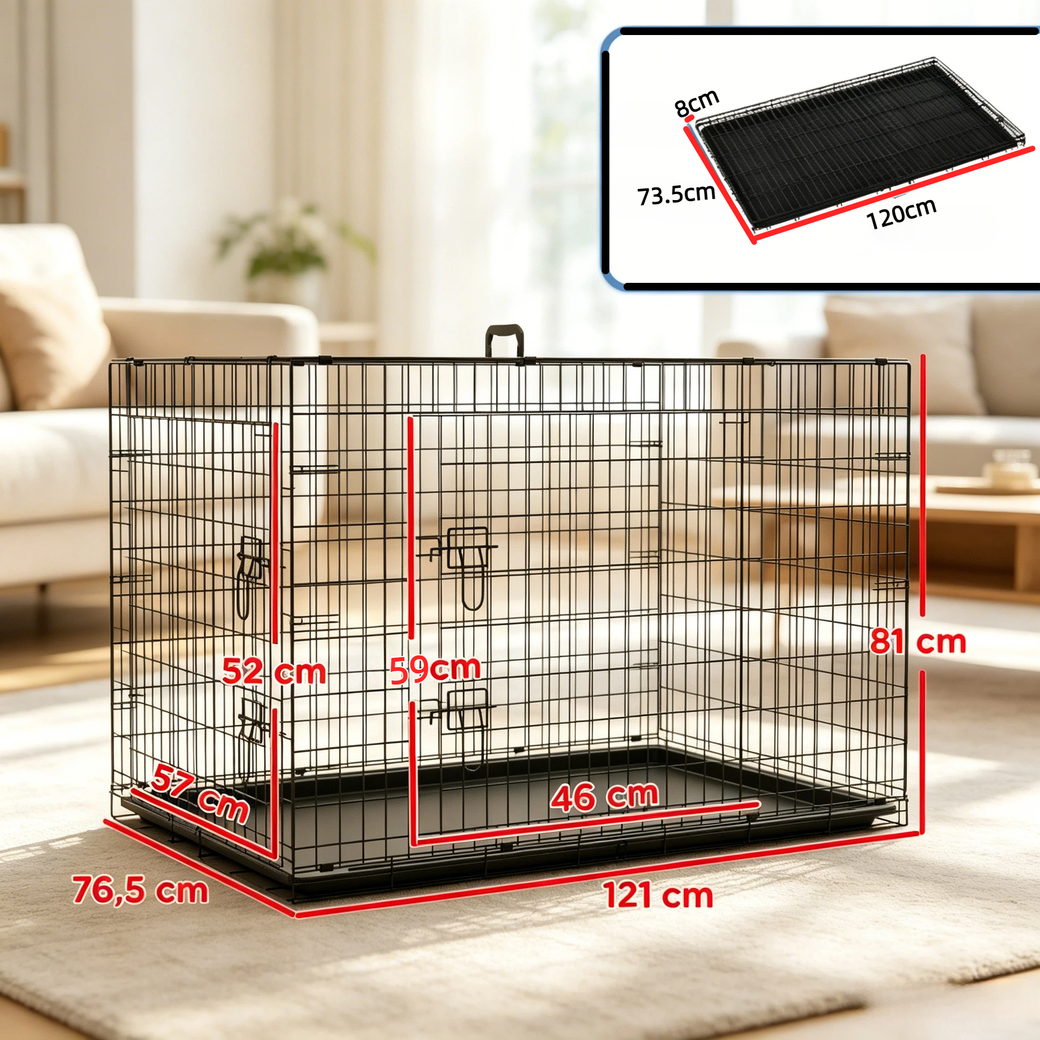 Dimensions du enclos extérieur