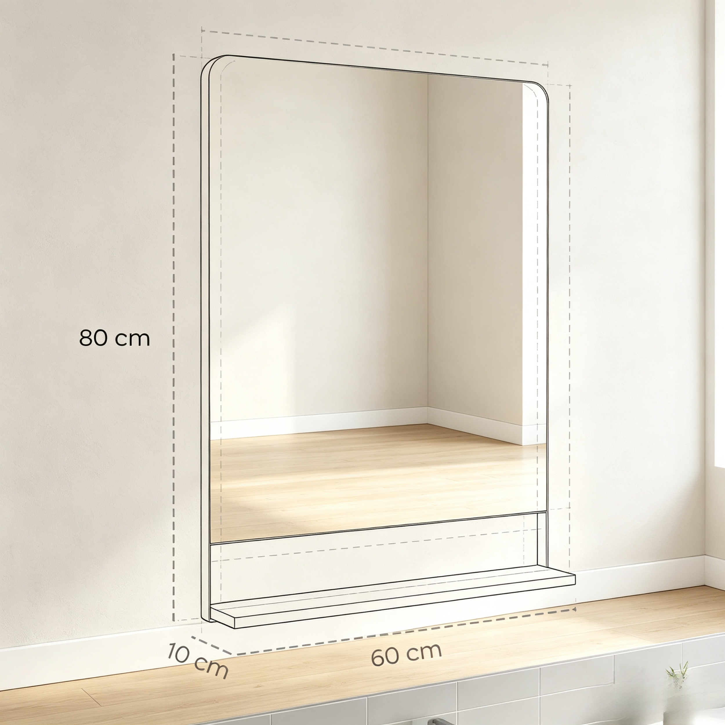 Dimensions totales et surface vitrée verre 3,5 mm