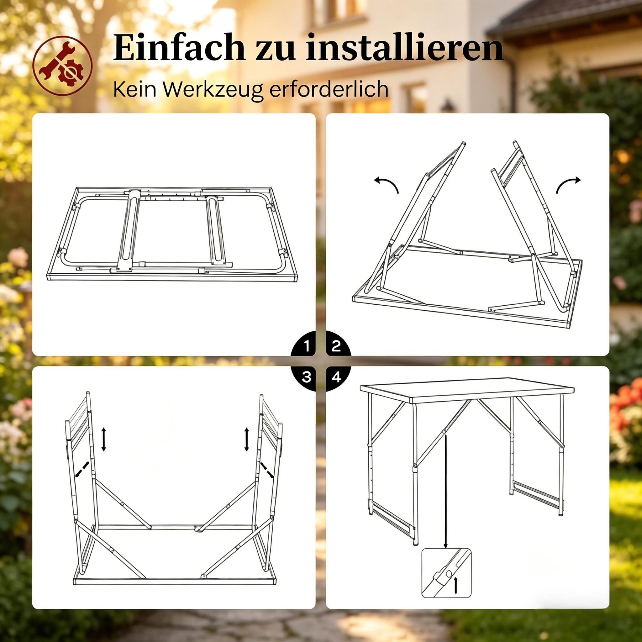 Présentation du table d'extérieur