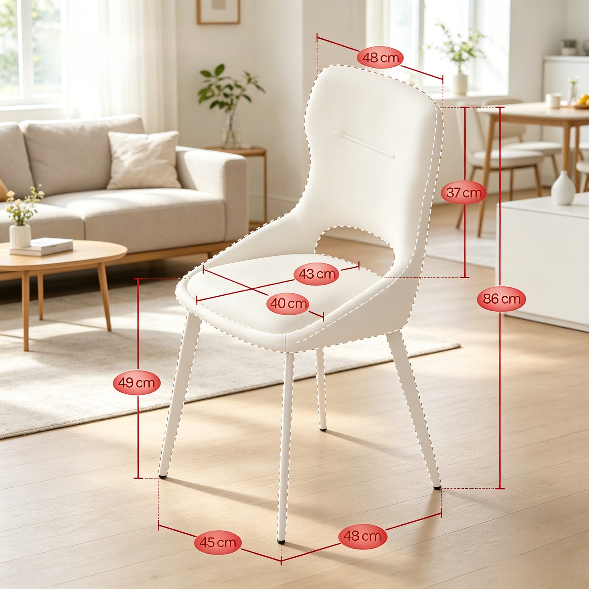 Dimensions du fauteuil d'appoint