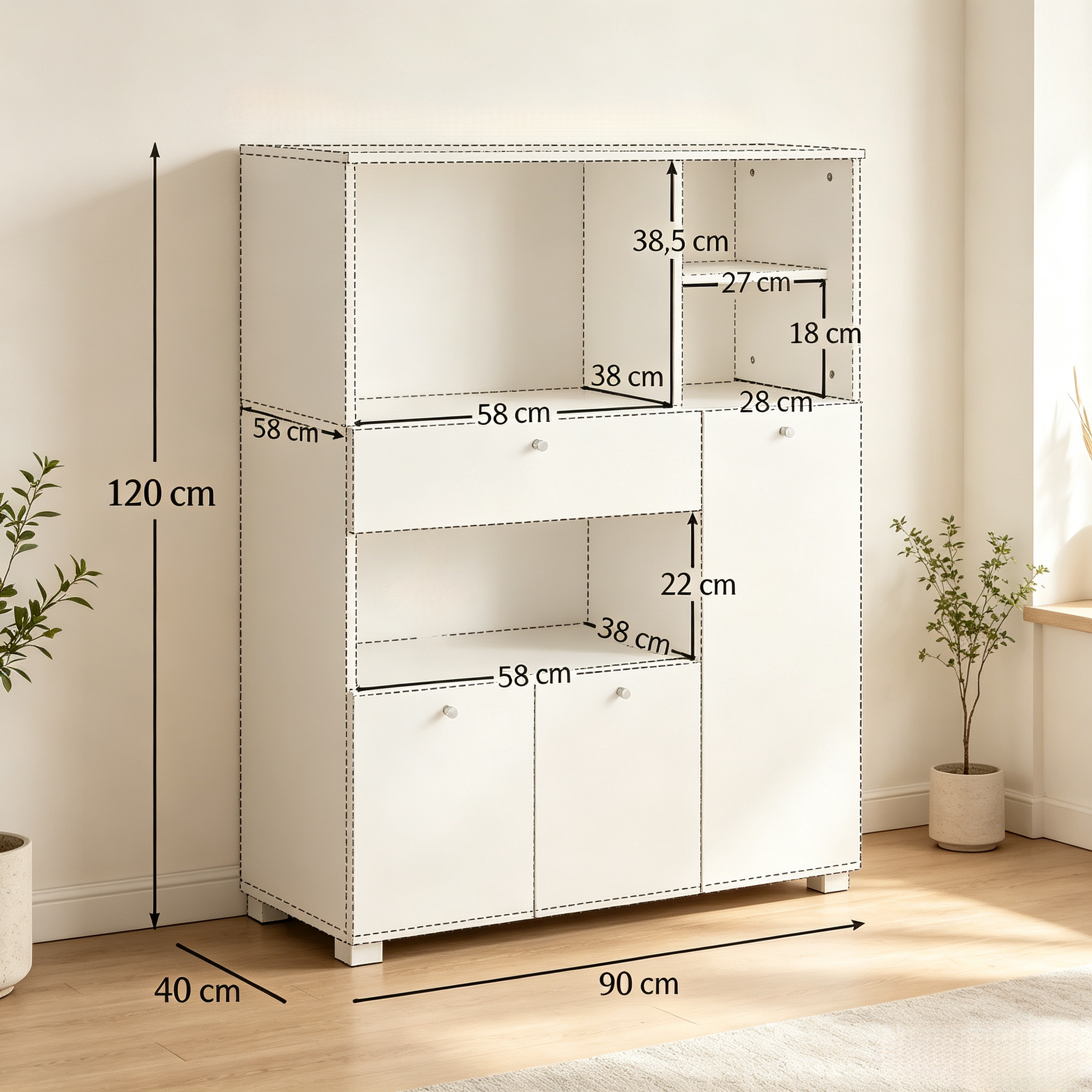 Dimensions du buffet