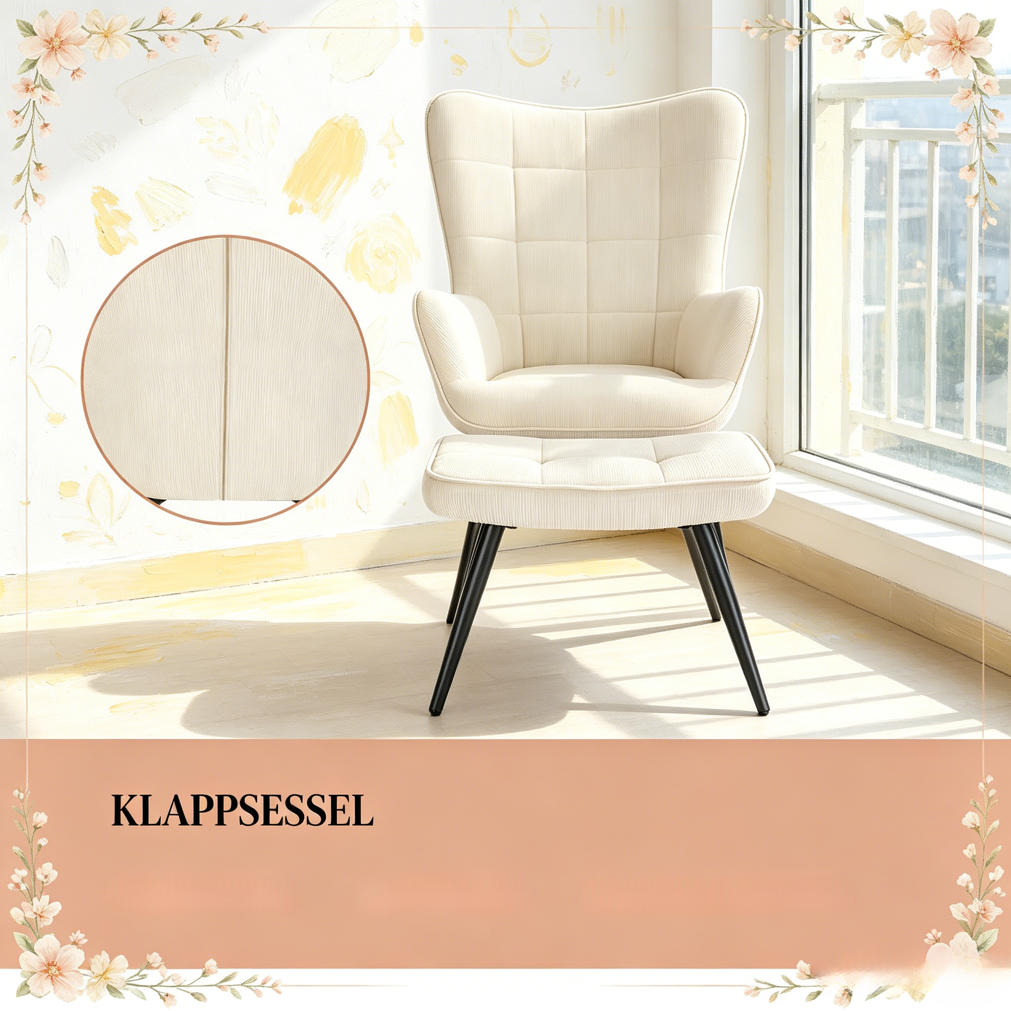 Détail du fauteuil d'appoint