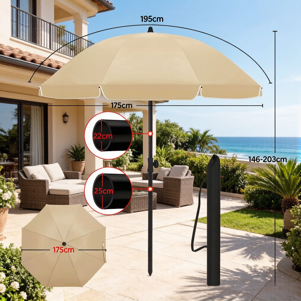 Dimensions du parasol