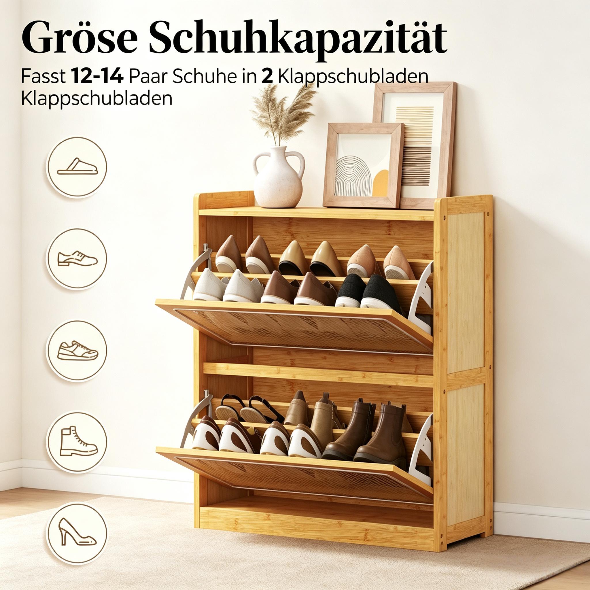 Détail du meuble à chaussures