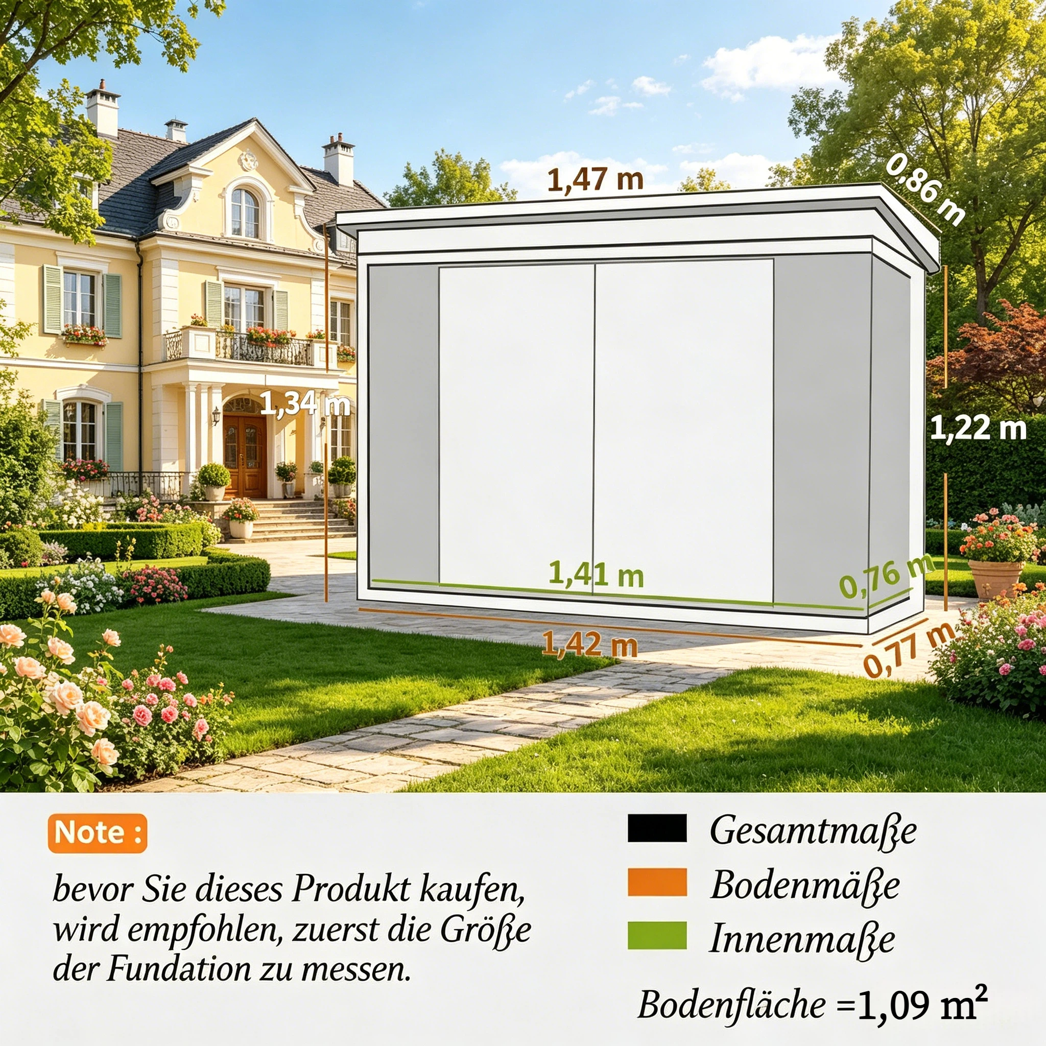 Dimensions du abri de jardin