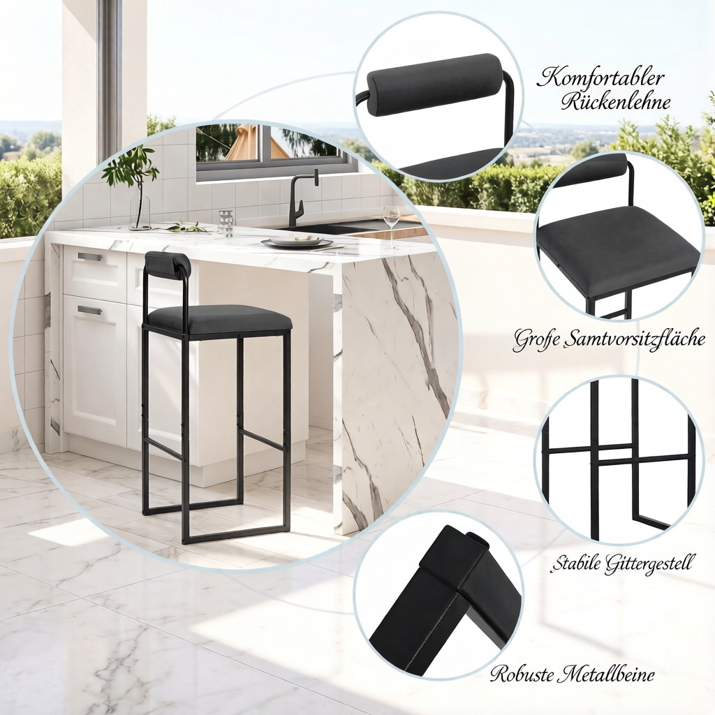 Détail du tabouret de bar