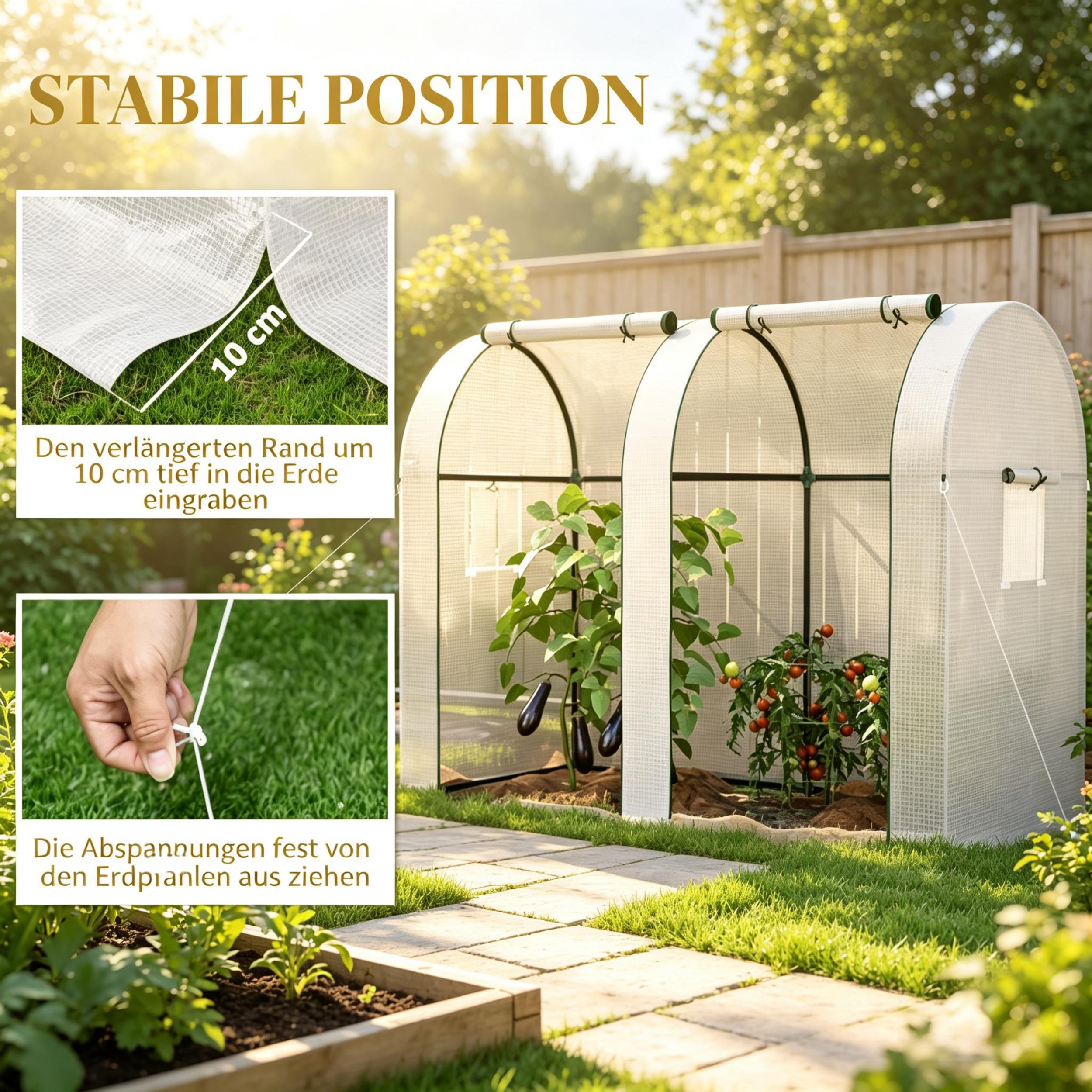 Serre de jardin 1,8 m² pour tomates, ave
