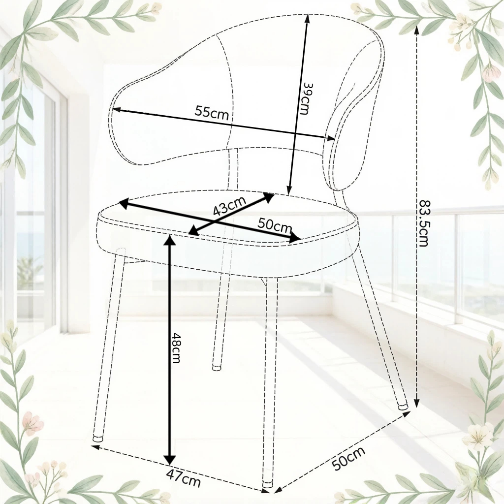 Dimensions du fauteuil de bureau