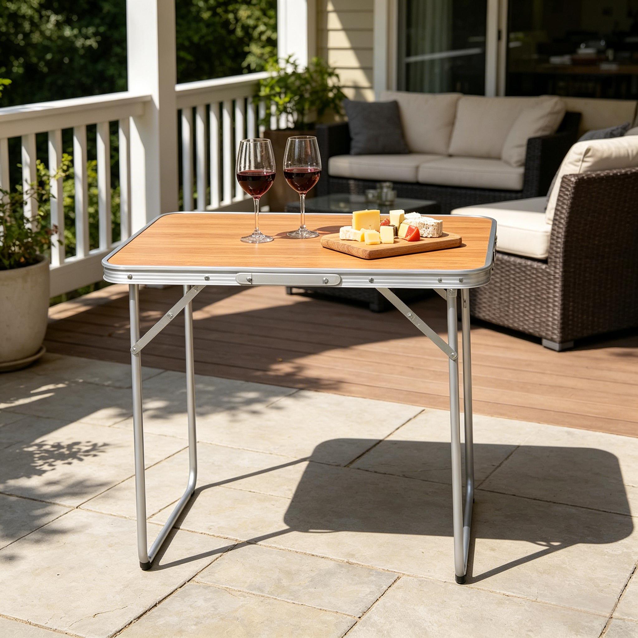 Détail du table d'extérieur