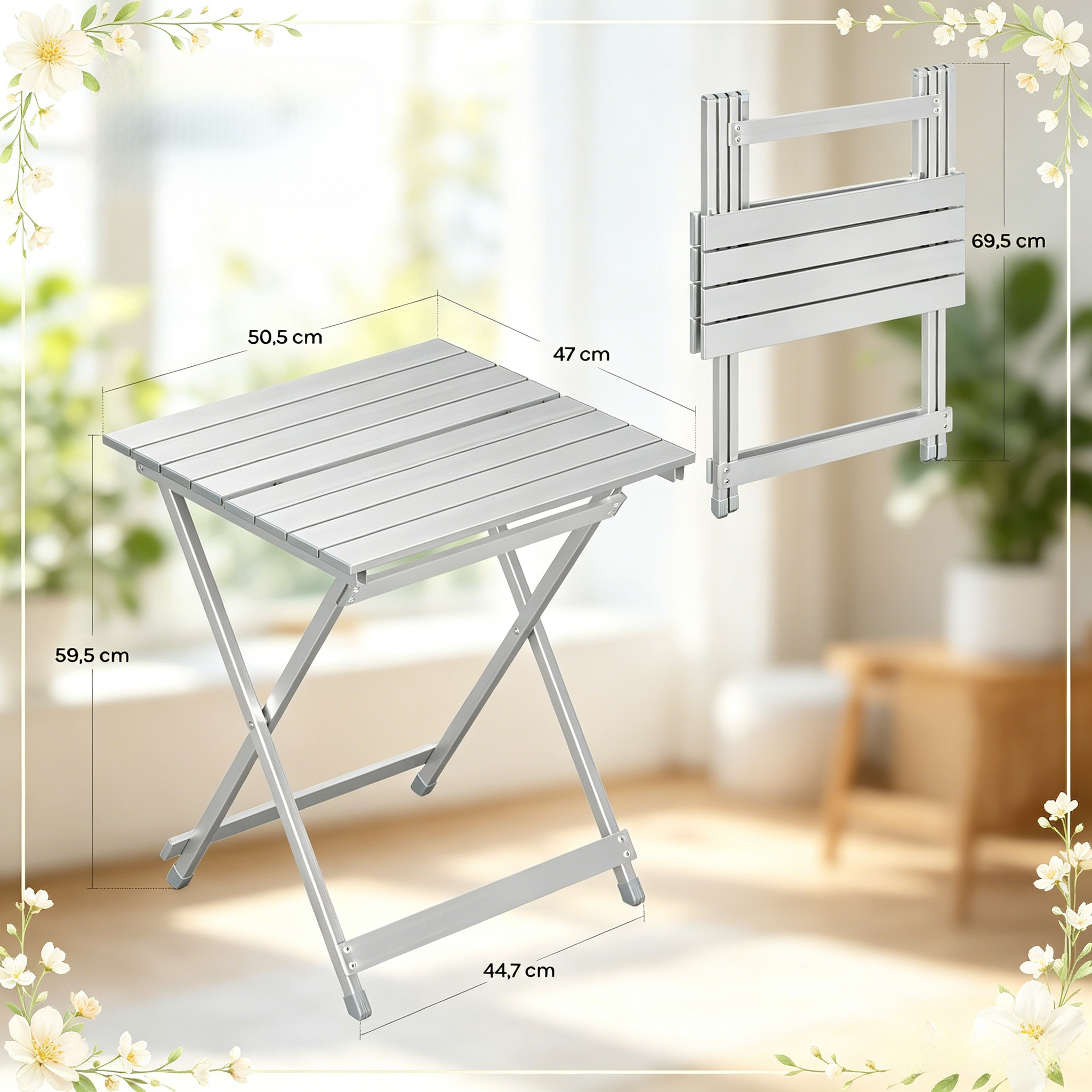Dimensions du table d'extérieur