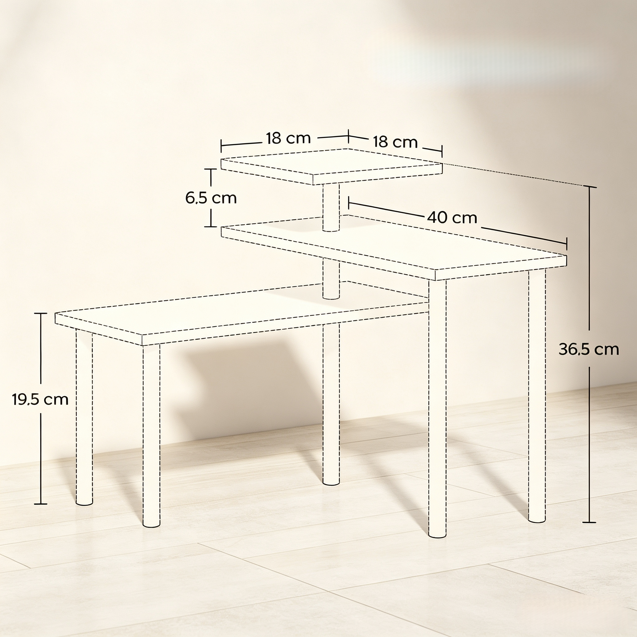 Dimensions du étagère de rangement