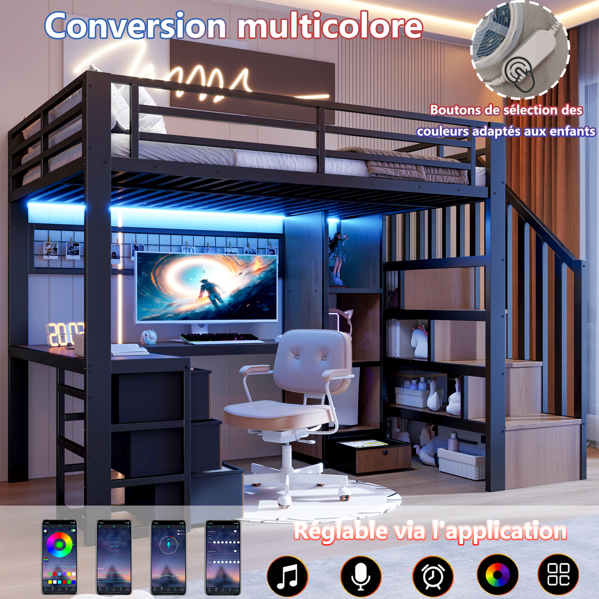 Éclairage LED RGB personnalisable