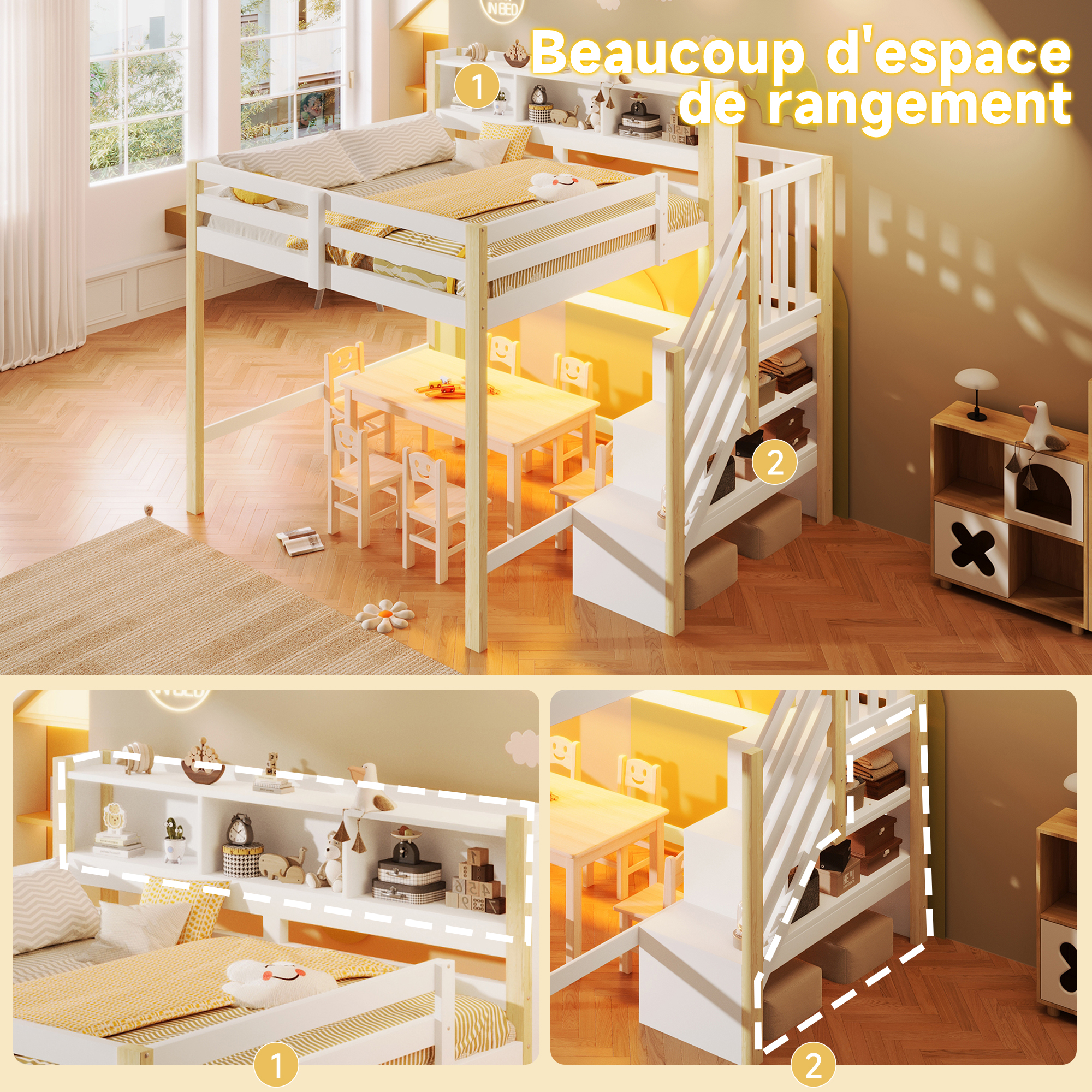 lit superposé enfant cabane - vue 5