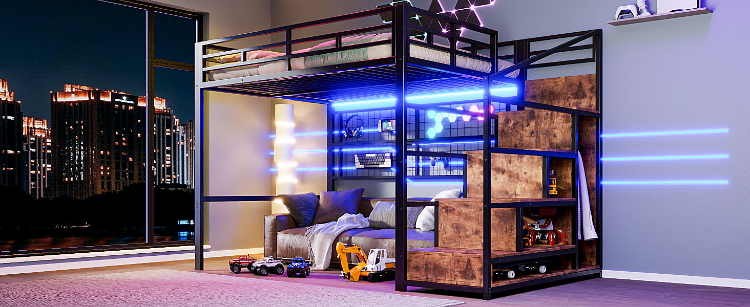 Lit mezzanine structure fer