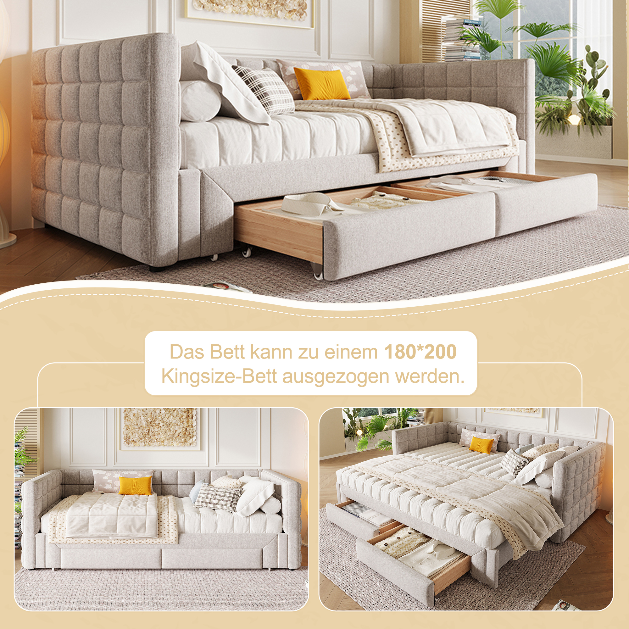 Détail du lit banquette