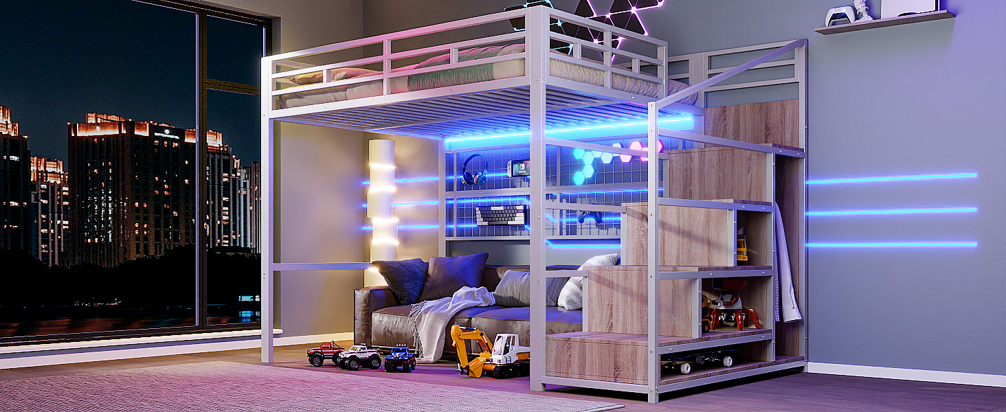 Lit mezzanine structure fer