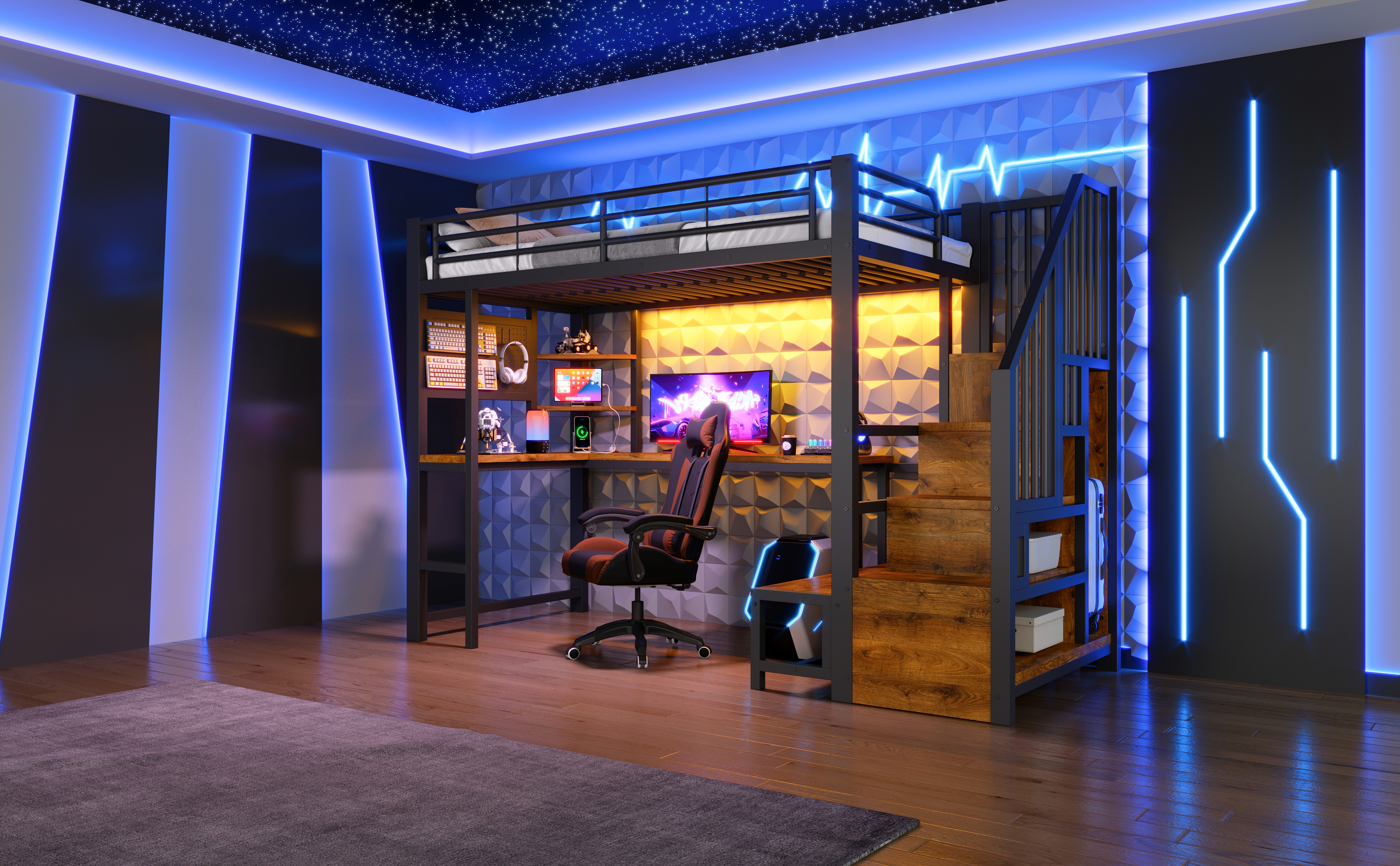 Détail du lit mezzanine