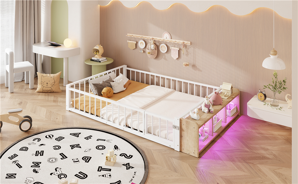 Lit enfant en métal avec compartiment de rangement - image 17